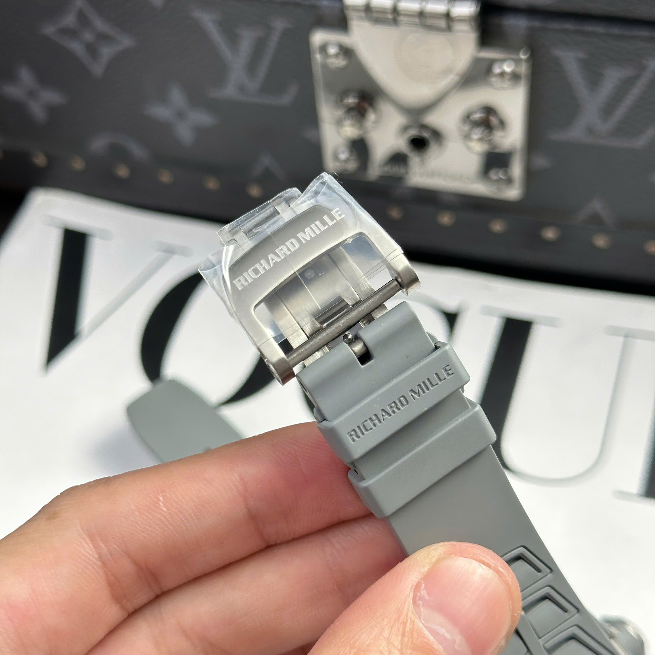 Đồng Hồ Richard Mille RM055 Bubba Watson Grey Ceramic xám 42.7 x 49.9mm ZF factory