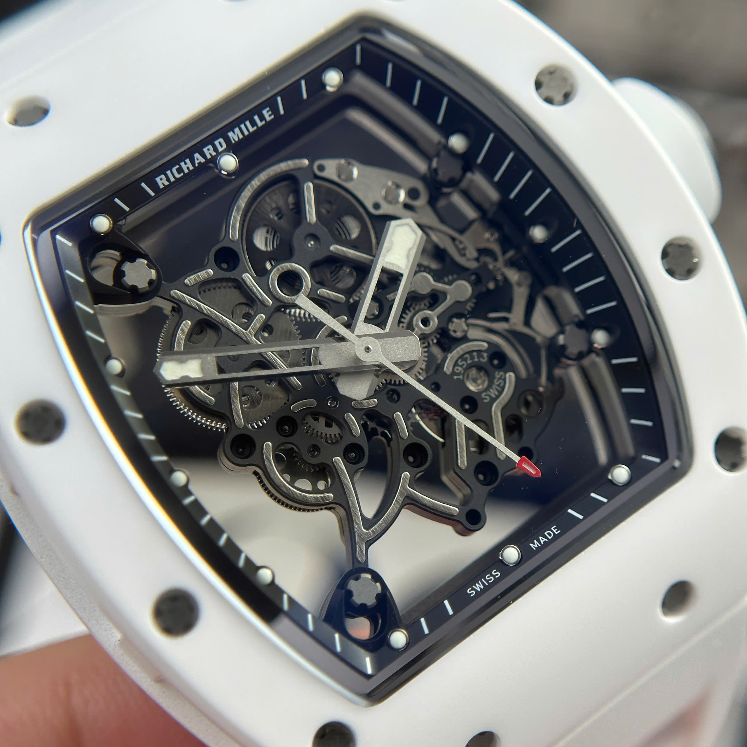 Đồng Hồ Richard Mille RM055 Vỏ Gốm Ceramic Trắng Rep 1:1 APS Factory