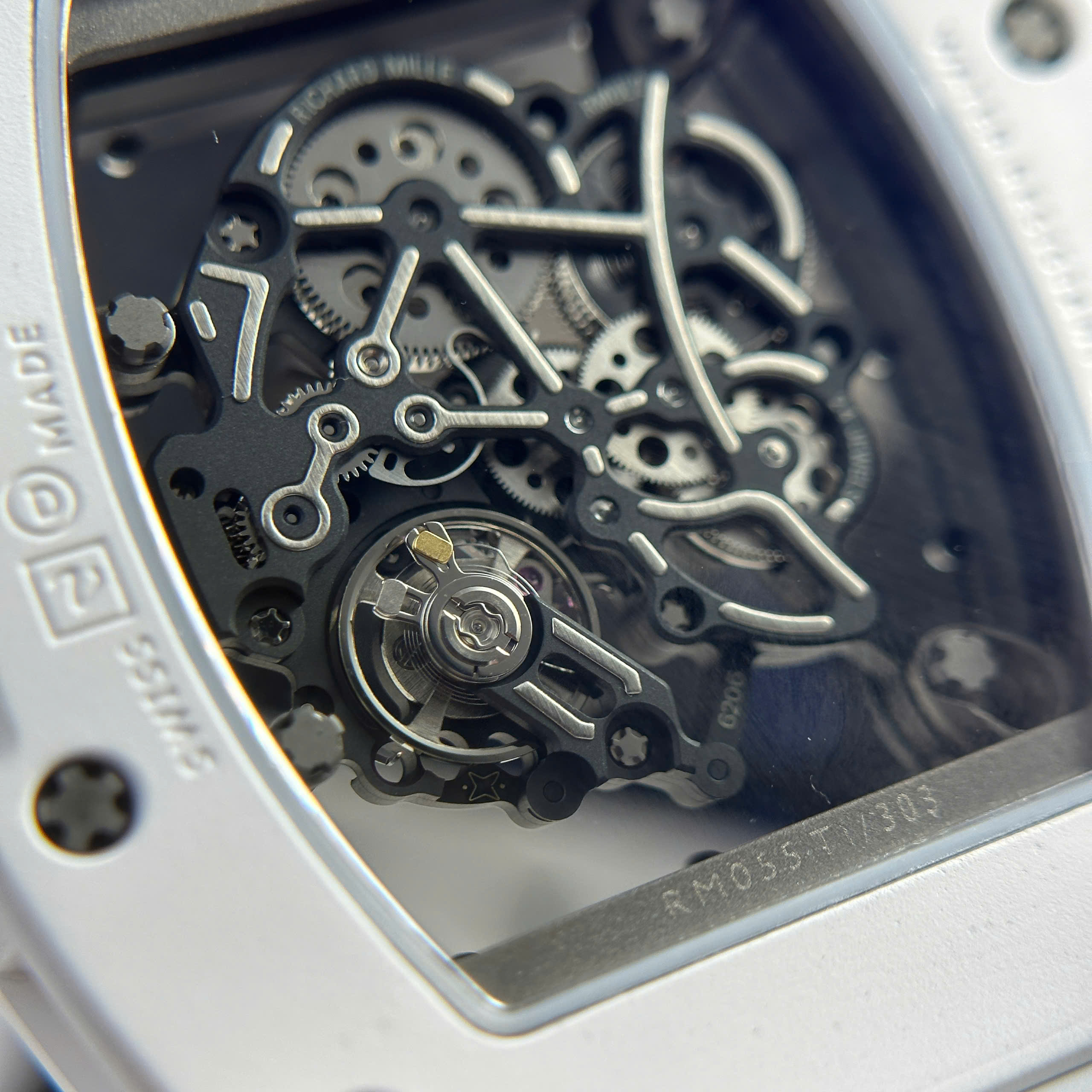 Đồng Hồ Richard Mille RM055 Vỏ Gốm Ceramic Trắng Rep 1:1 APS Factory