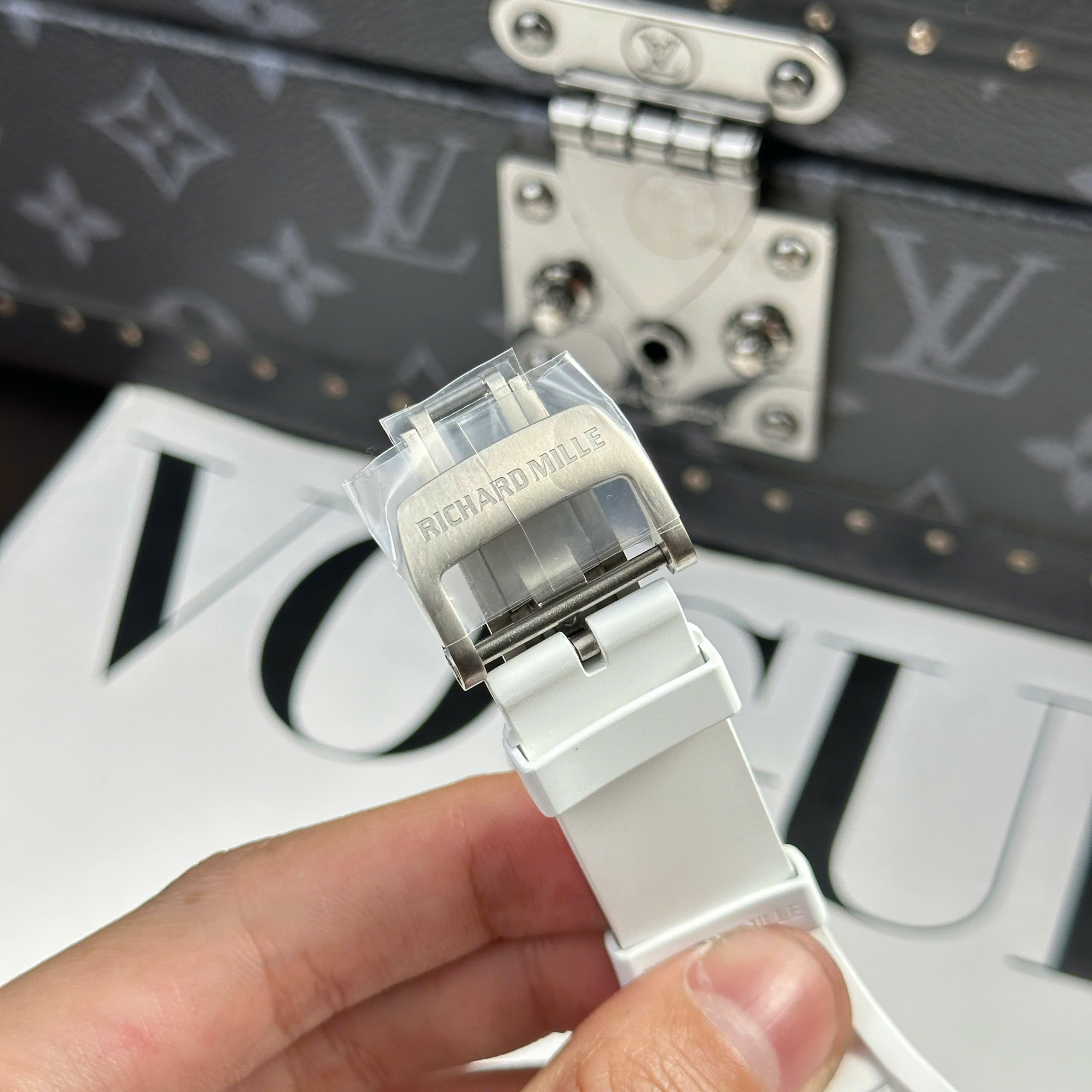Đồng Hồ Richard Mille RM055 Vỏ Gốm Ceramic Trắng Khung Máy RMUL2 Rep 1:1 ZF Factory