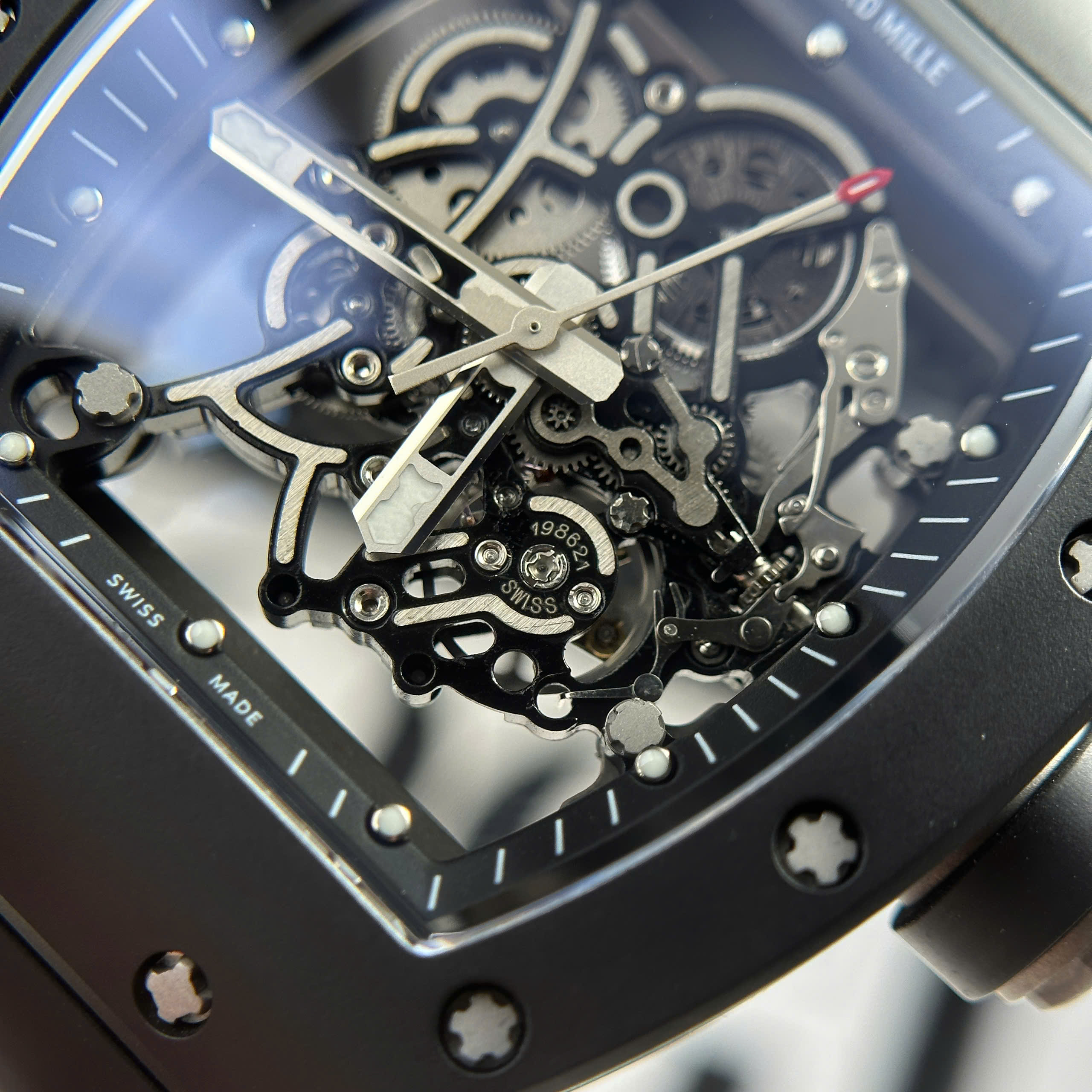 Đồng Hồ Richard Mille RM055 Bubba Watson Black Ceramic Máy Giảm Xóc RMIL2 Rep 1:1 RM factory