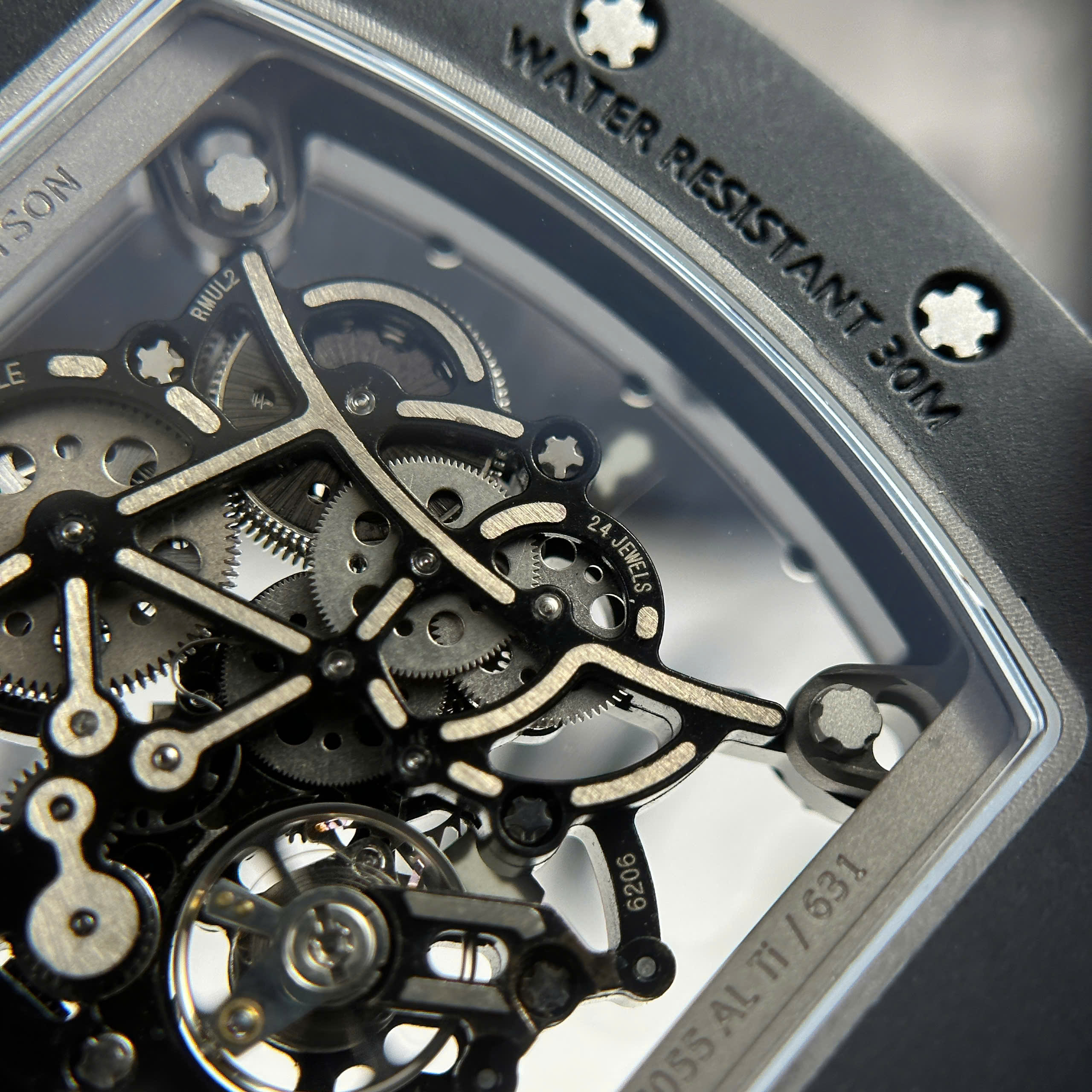 Đồng Hồ Richard Mille RM055 Bubba Watson Black Ceramic Máy Giảm Xóc RMIL2 Rep 1:1 RM factory