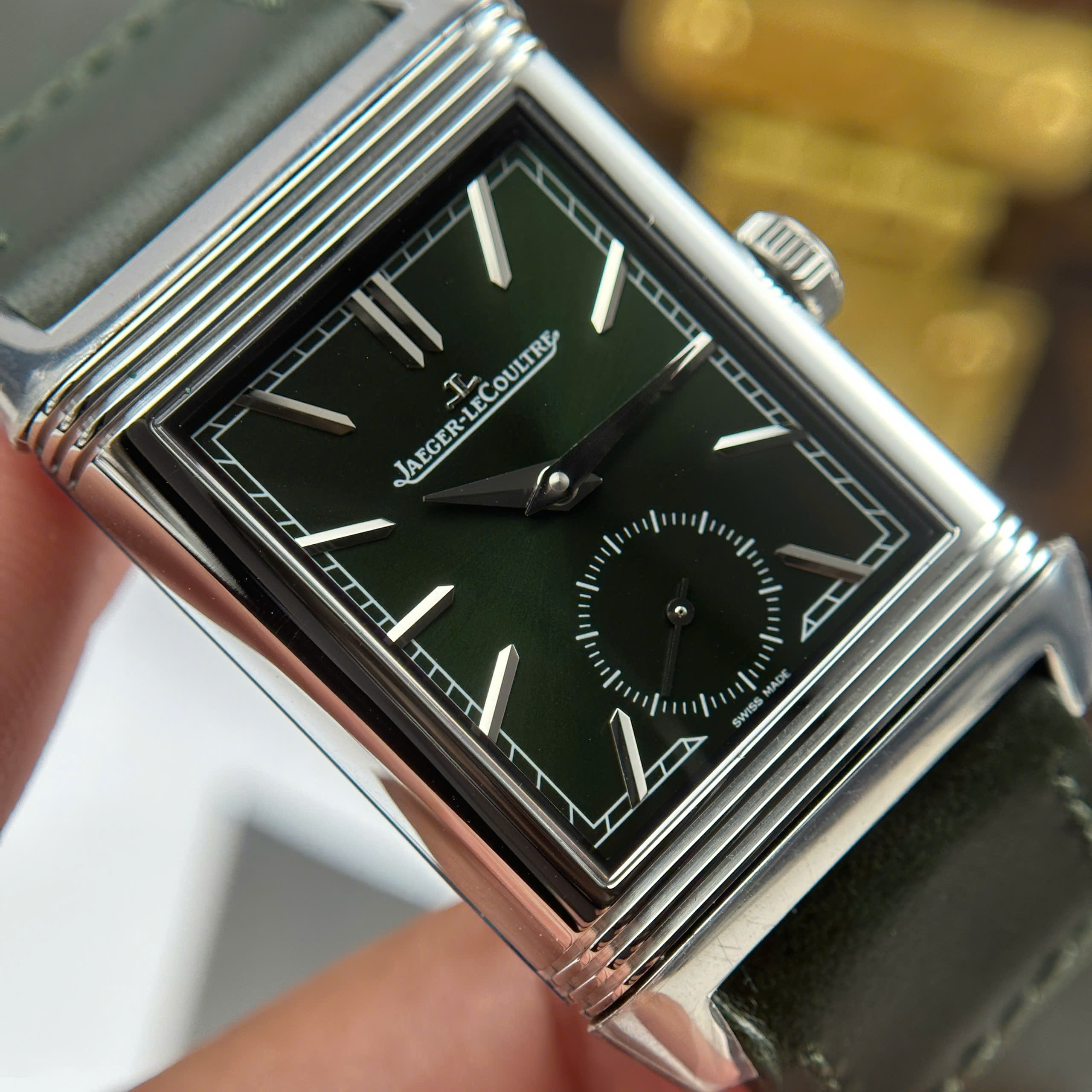 Đồng Hồ Jaeger LeCoultre Master Reverso 28.3mm x 47mm Rep 1:1 Cao Cấp 2 Mặt MG Factory