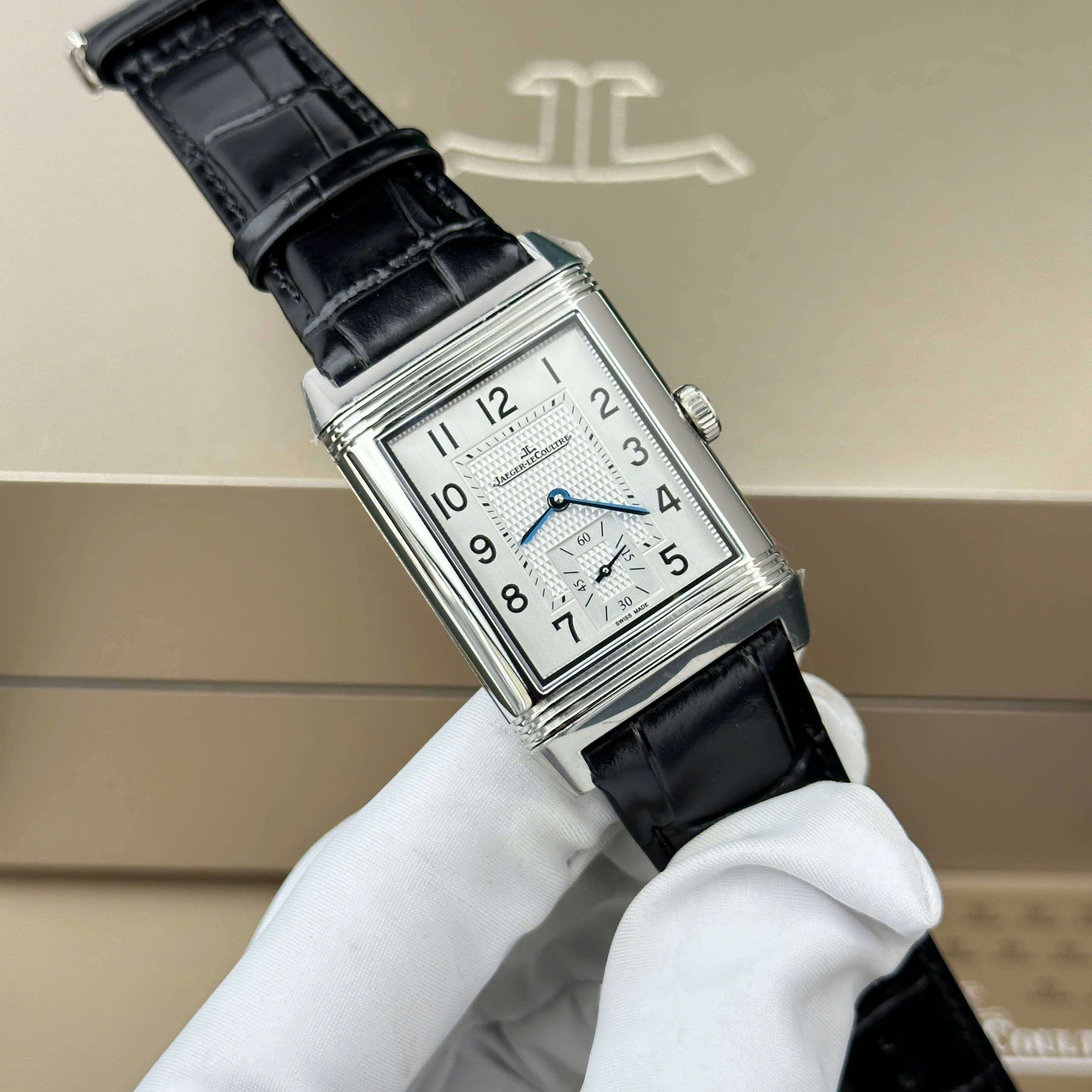 Đồng Hồ Jaeger LeCoultre Master Reverso 28.3mm x 47mm Rep 1:1 Cao Cấp 2 Mặt MG Factory