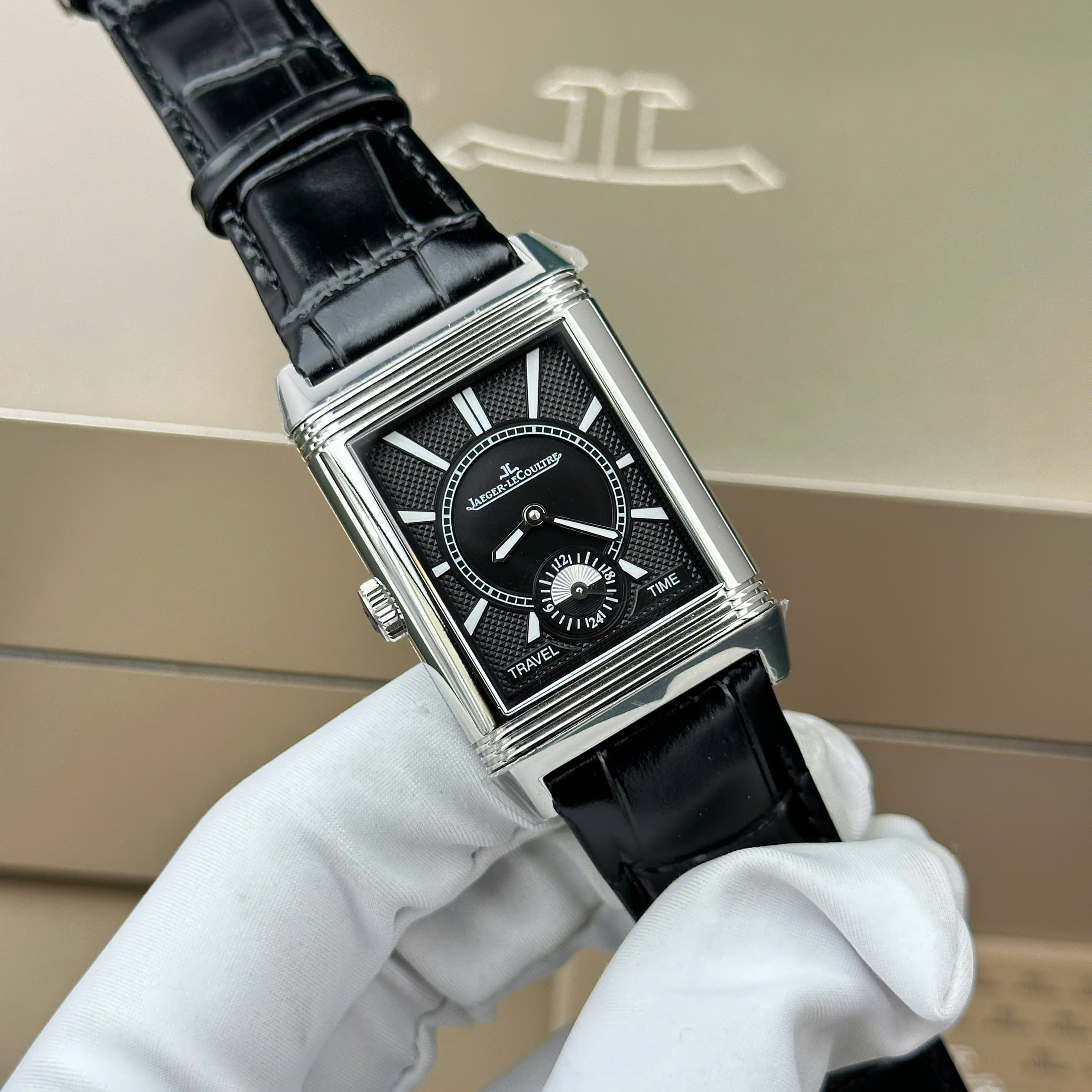 Đồng Hồ Jaeger LeCoultre Master Reverso 28.3mm x 47mm Rep 1:1 Cao Cấp 2 Mặt MG Factory