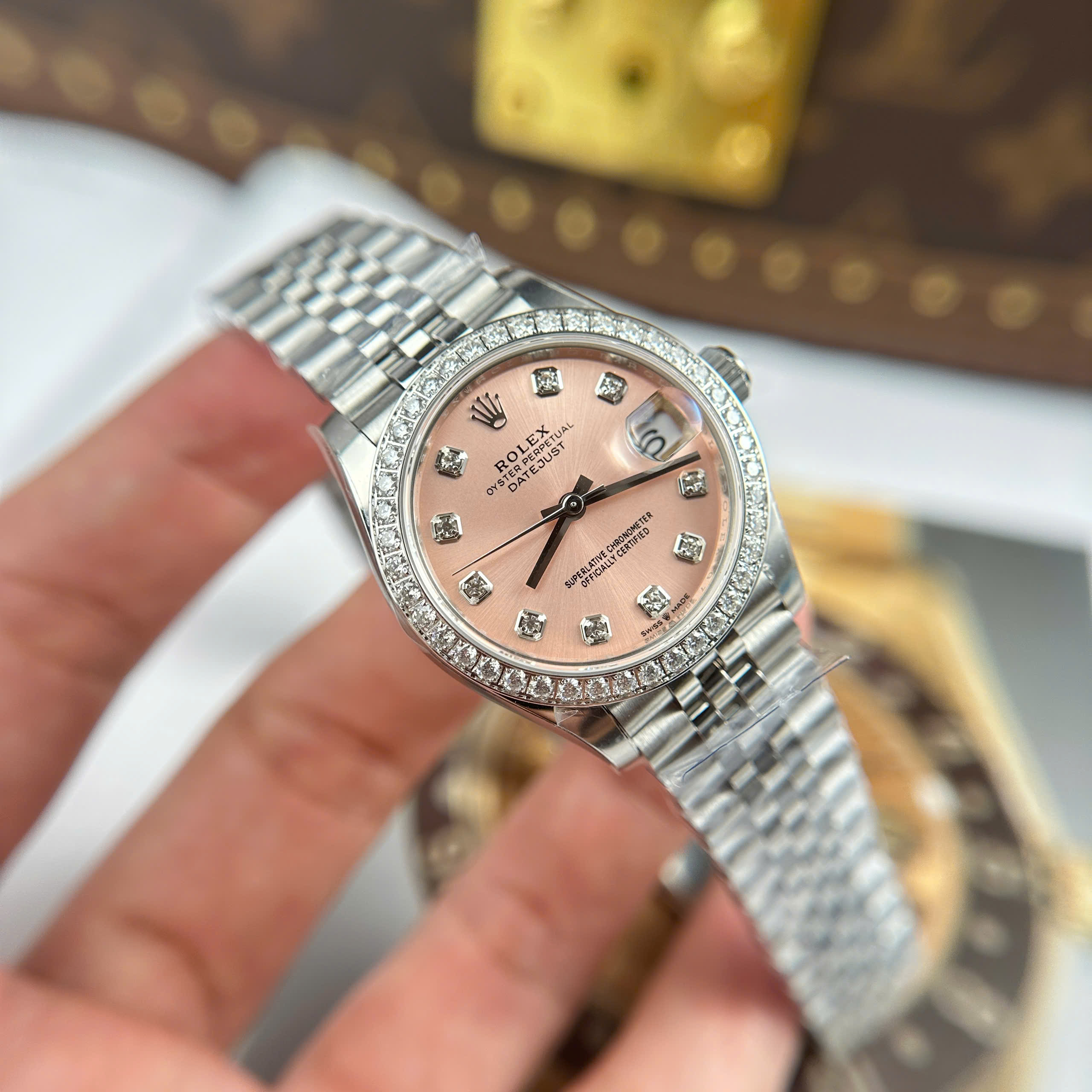 Đồng Hồ Rolex Lady Datejust 31mm Độ Niềng Moissanite Rep1:1 THB Factory