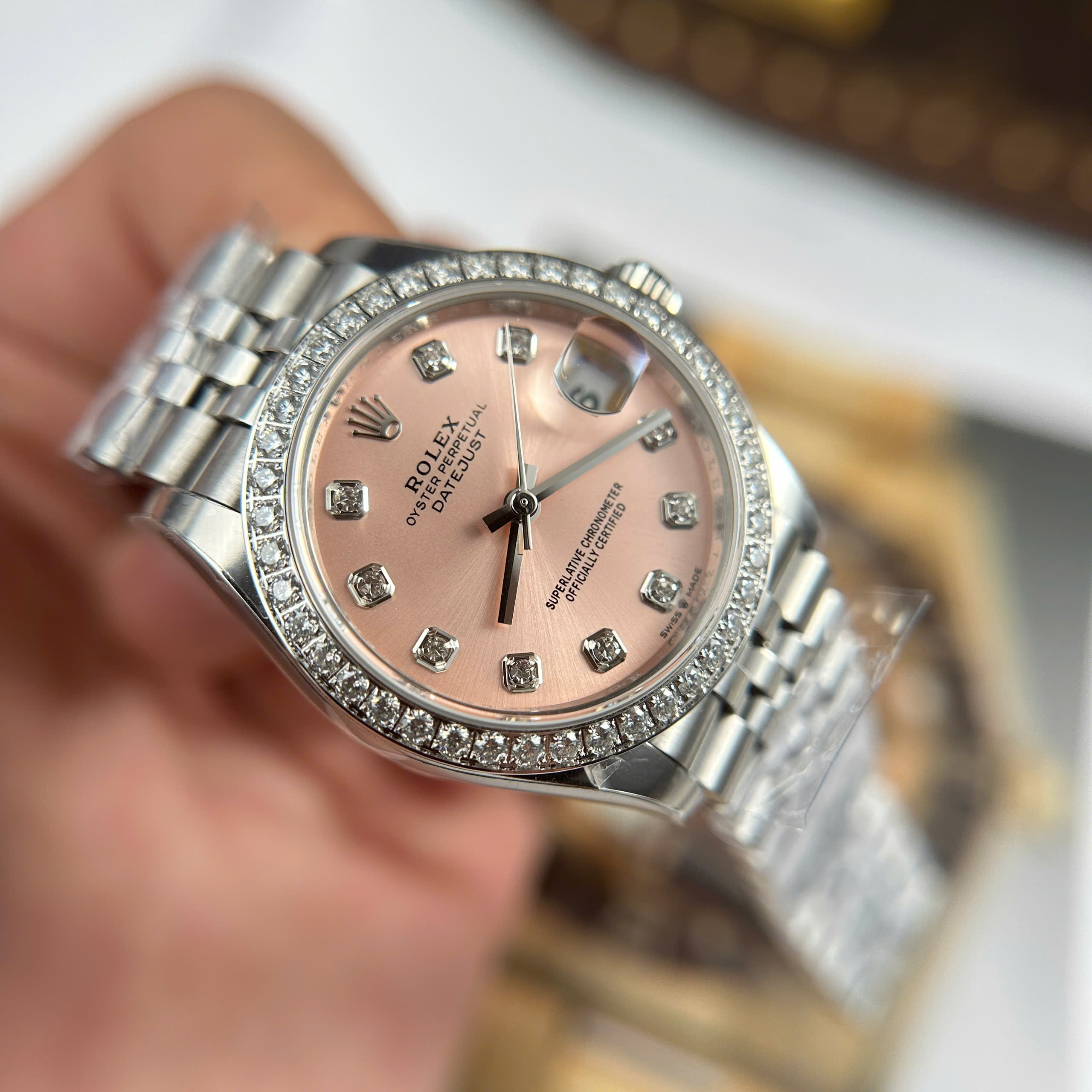 Đồng Hồ Rolex Lady Datejust 31mm Độ Niềng Moissanite Rep1:1 THB Factory