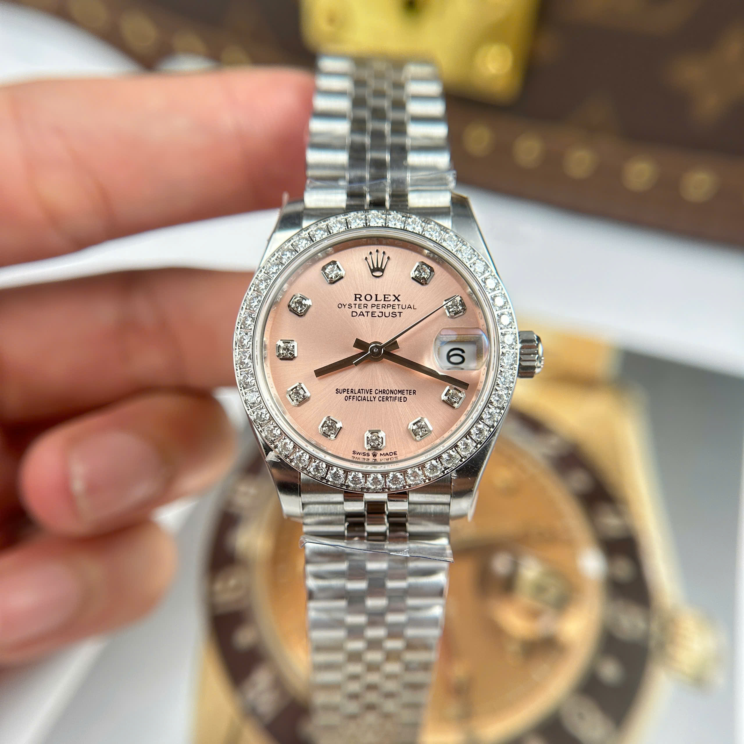 Đồng Hồ Rolex Lady Datejust 31mm Độ Niềng Moissanite Rep1:1 THB Factory