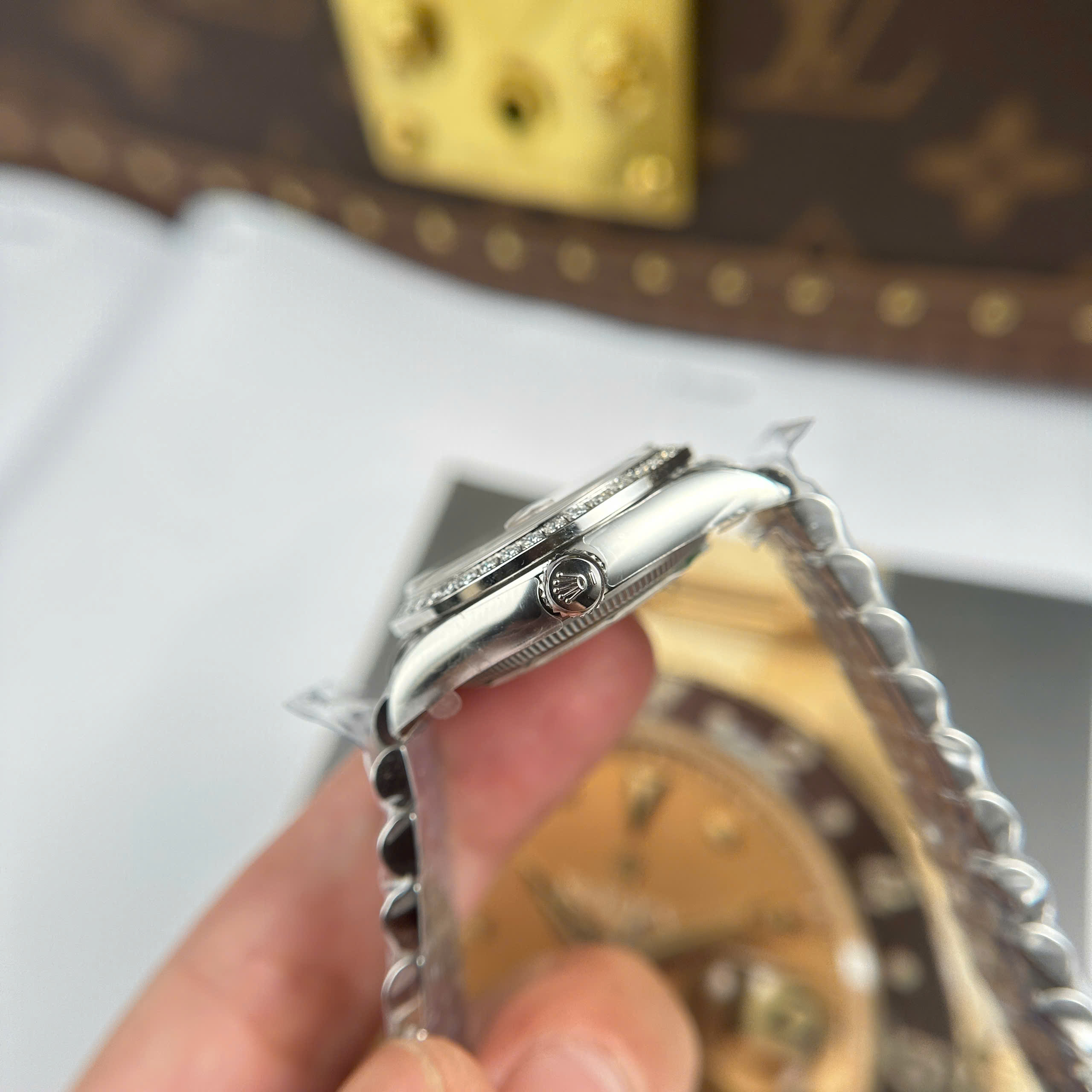 Đồng Hồ Rolex Lady Datejust 31mm Độ Niềng Moissanite Rep1:1 THB Factory