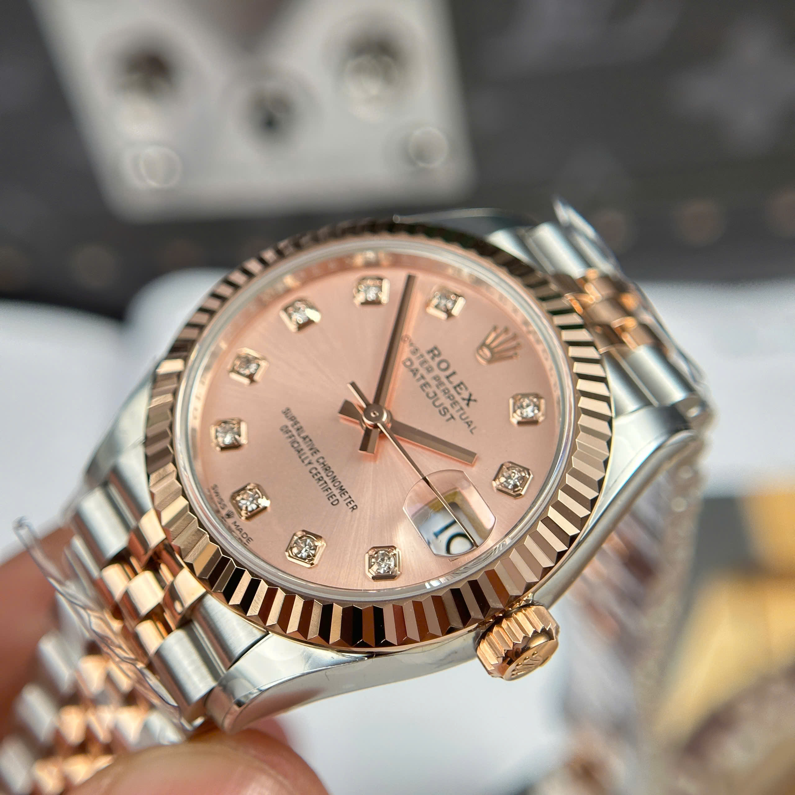 Đồng Hồ Rolex Lady Datejust 31mm Mặt Hồng Rep 1:1 Cao Cấp THB Factory