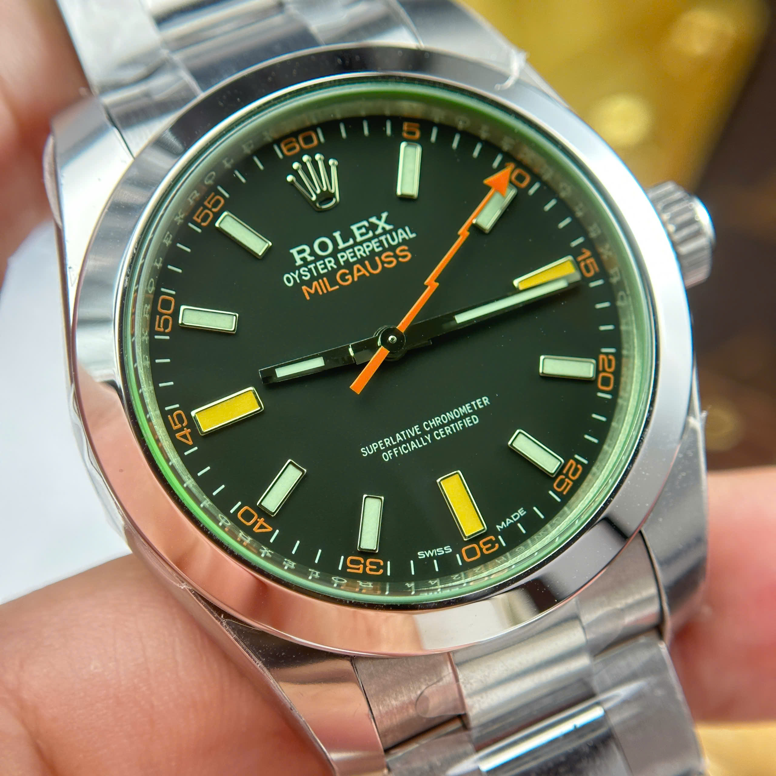 Đồng Hồ Rolex Milgauss 116400GV 40mm Rep 1:1 Cao Cấp VS Factory