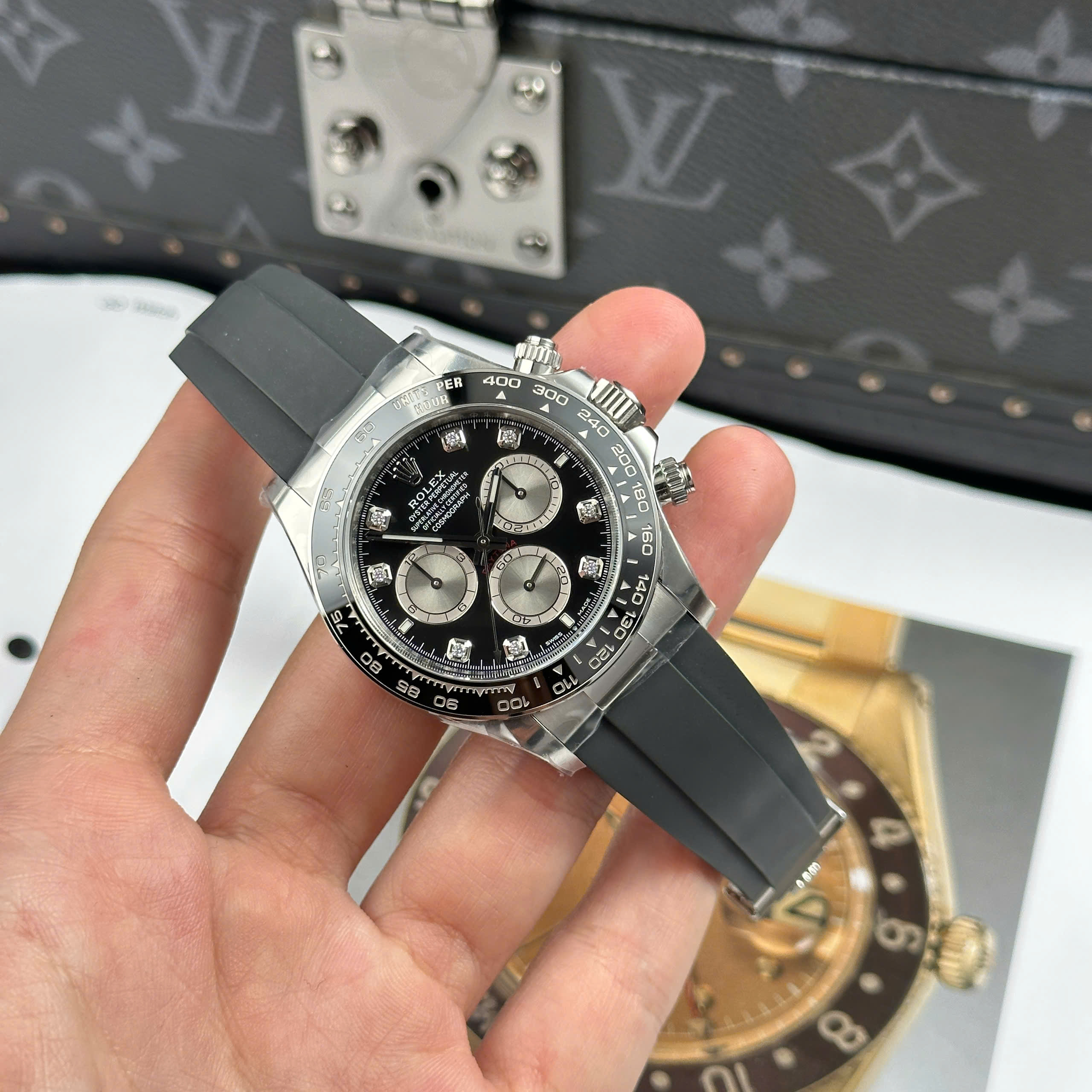 Đồng Hồ Rolex Cosmograph Daytona 40mm 126519LN Mặt Số Đen Rep 1:1 Cao Cấp