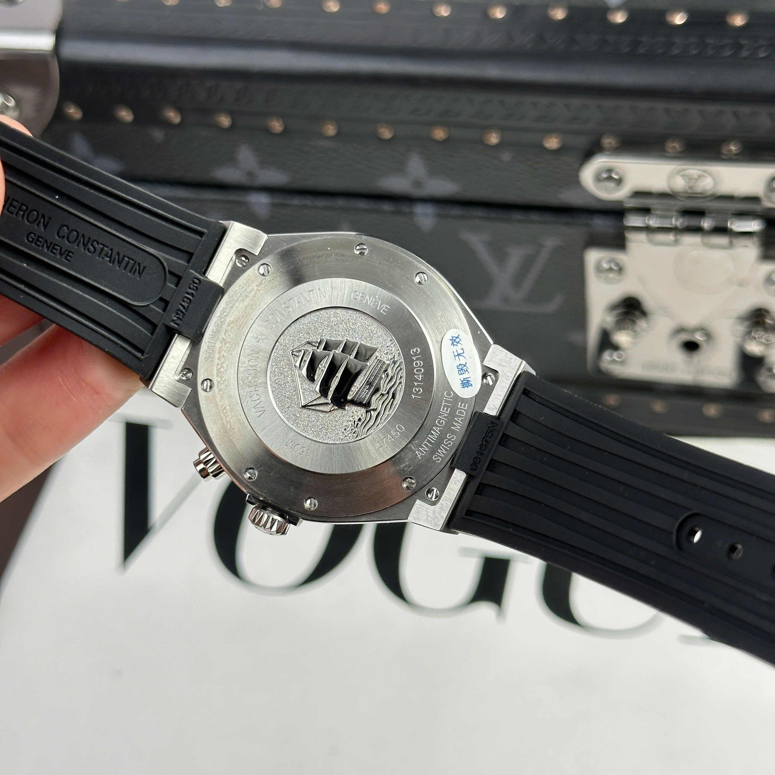 Đồng Hồ Vacheron Constantin Overseas Dual Time 47450 Mặt Xám Replica 1:1 42mm 9F Factory