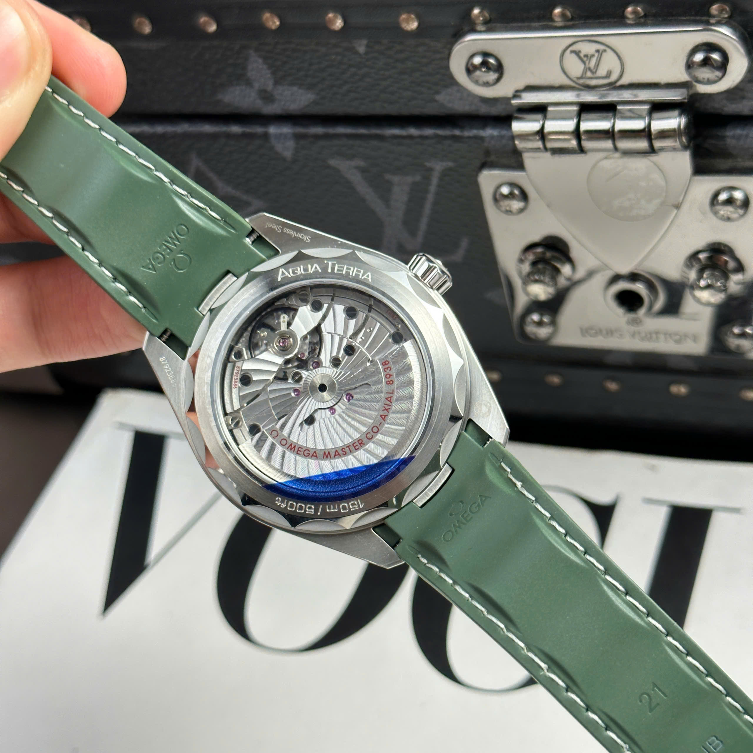Đồng Hồ Omega Seamaster Aqua Terra GMT Worldtimer Mặt Xanh Lá Replica 1:1 43mm VSF Factory