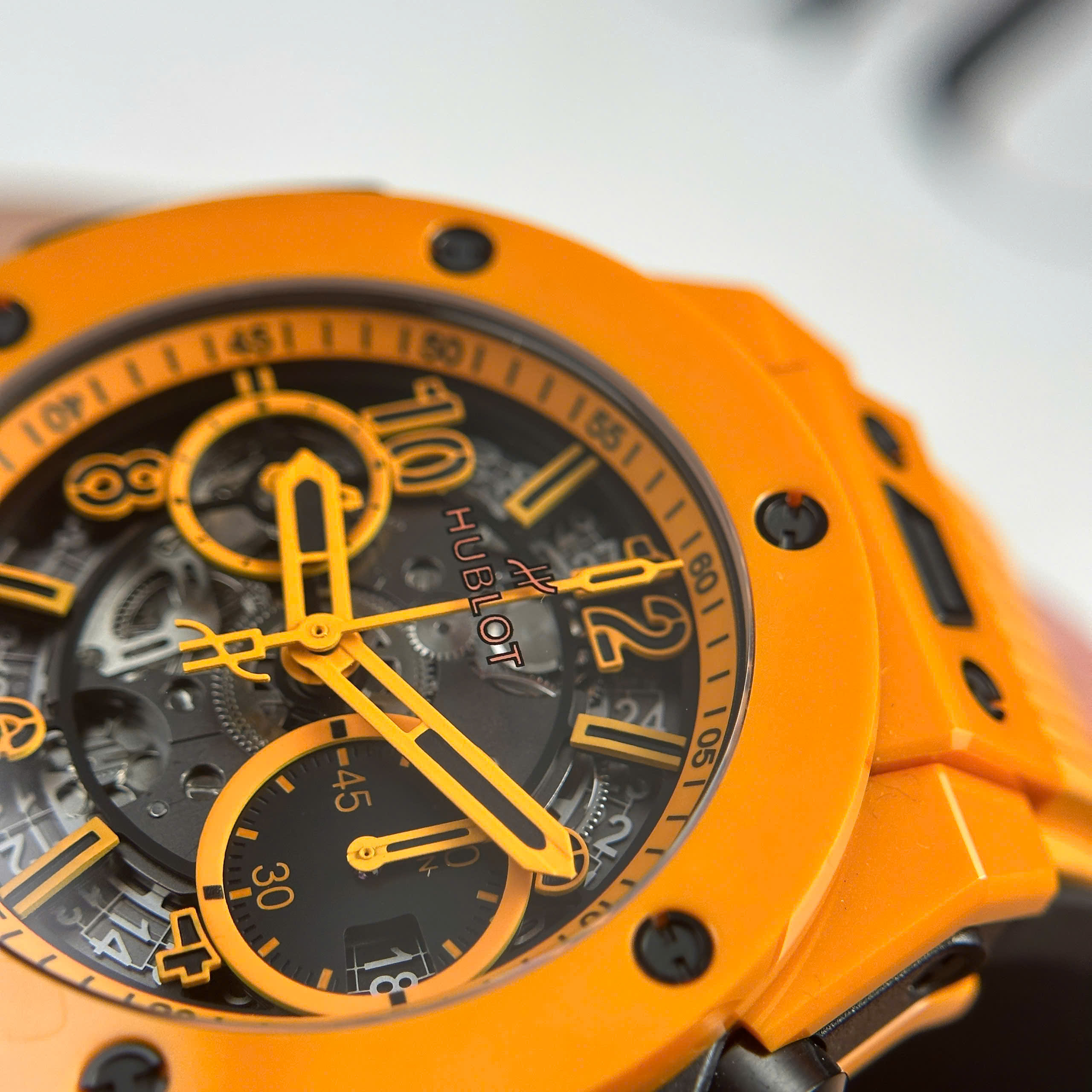 Đồng Hồ Hublot Big Bang Unico Orange Ceramic Cam Replica 1:1 42mm BBF Factory