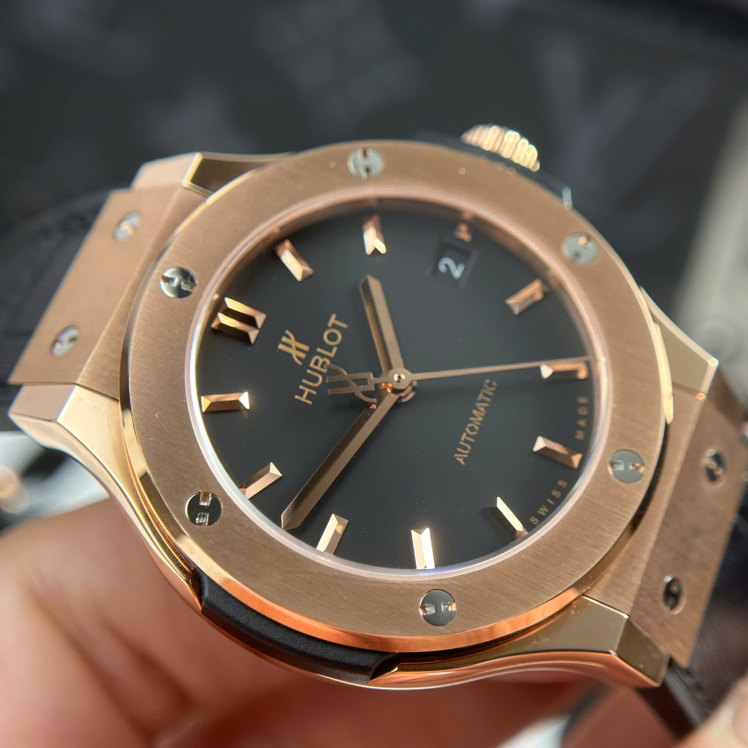 Đồng Hồ Hublot Classic Fusion 38mm Mạ Vàng Hồng Replica 1:1 JJF Factory