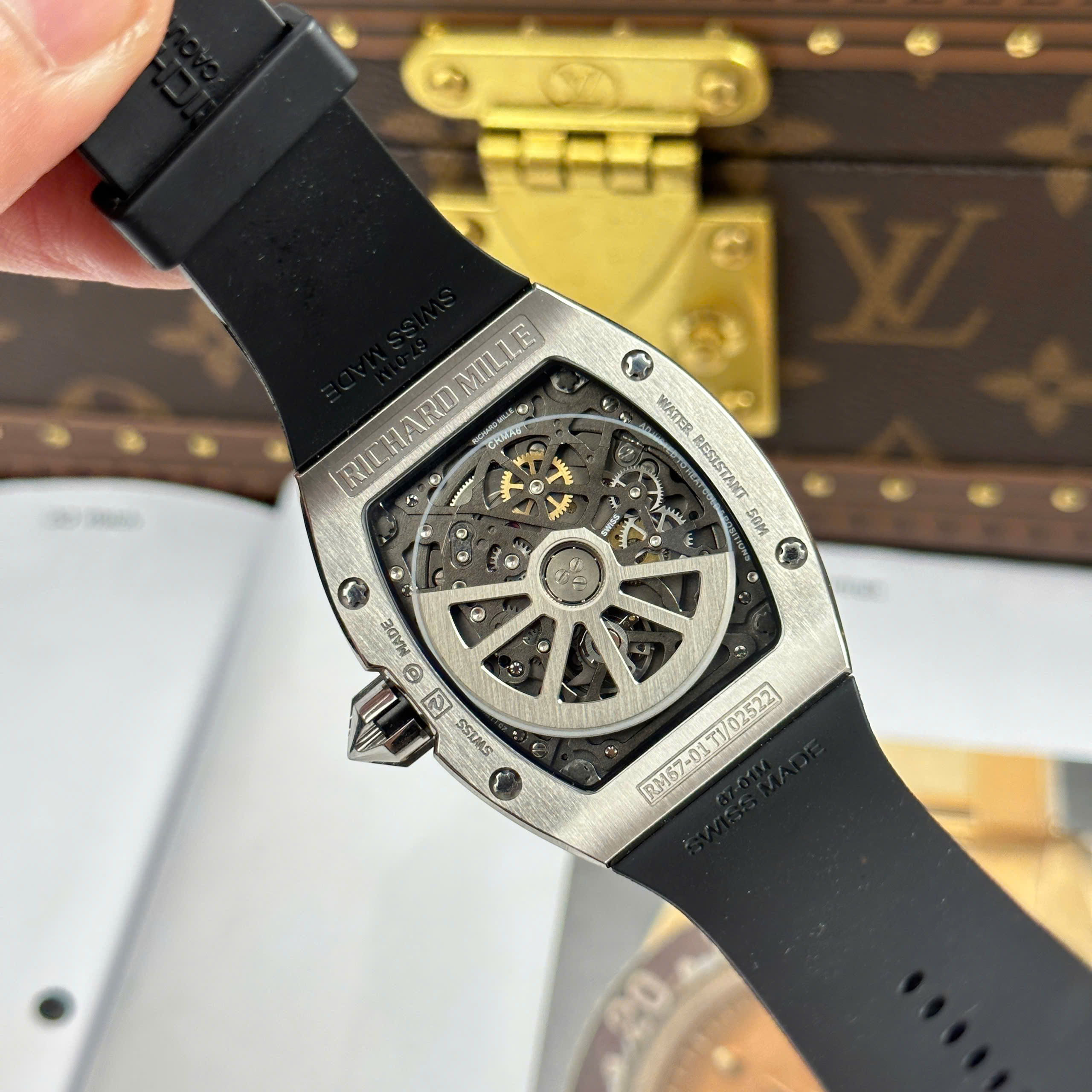 Đồng Hồ Richard Mille RM 67-01 Extra-FI Vỏ Titanium Replica 1:1 38.7mm x 47.5mm