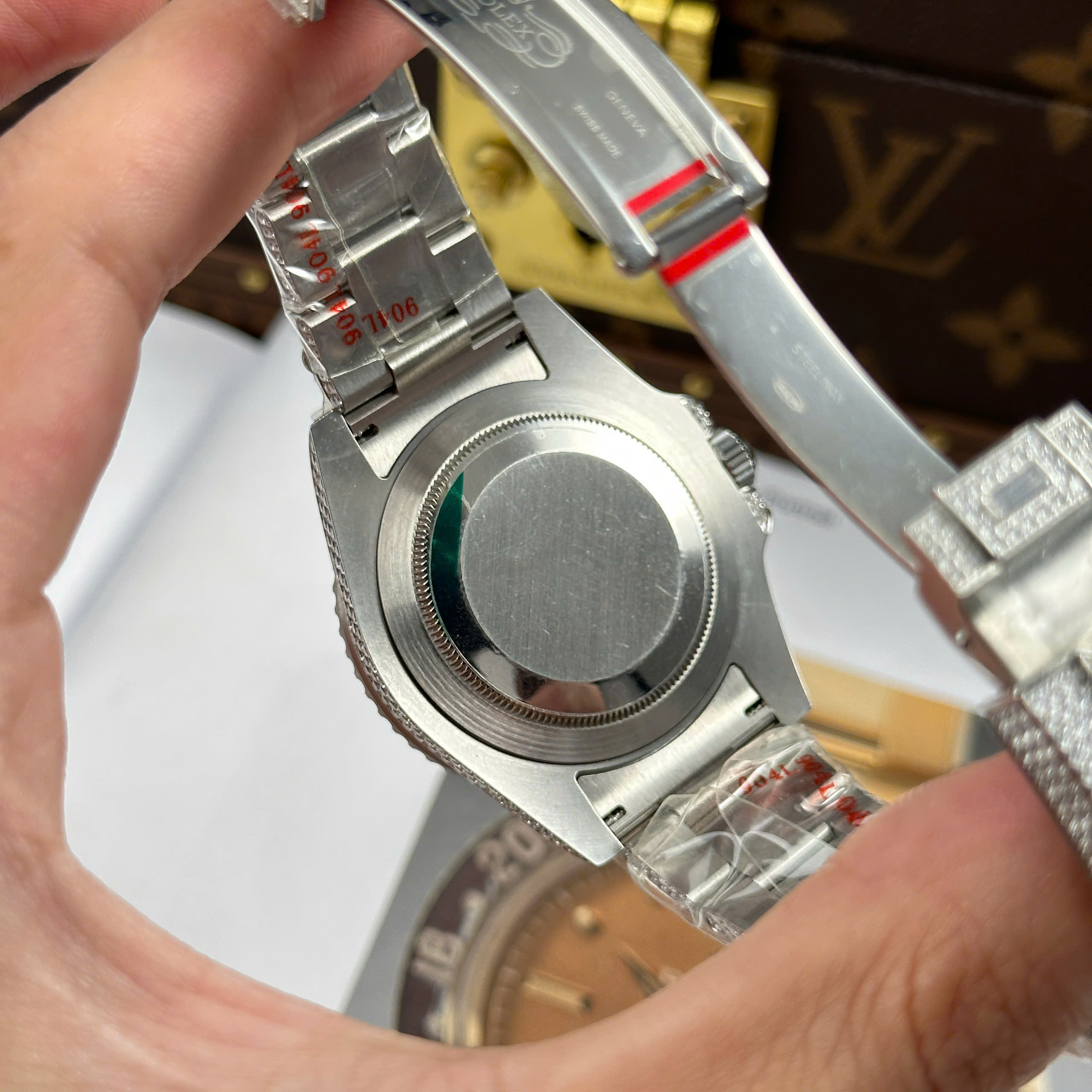 Đồng Hồ Rolex GMT Master ll 116769 40mm Đính Full Đá CZ Replica 1:1