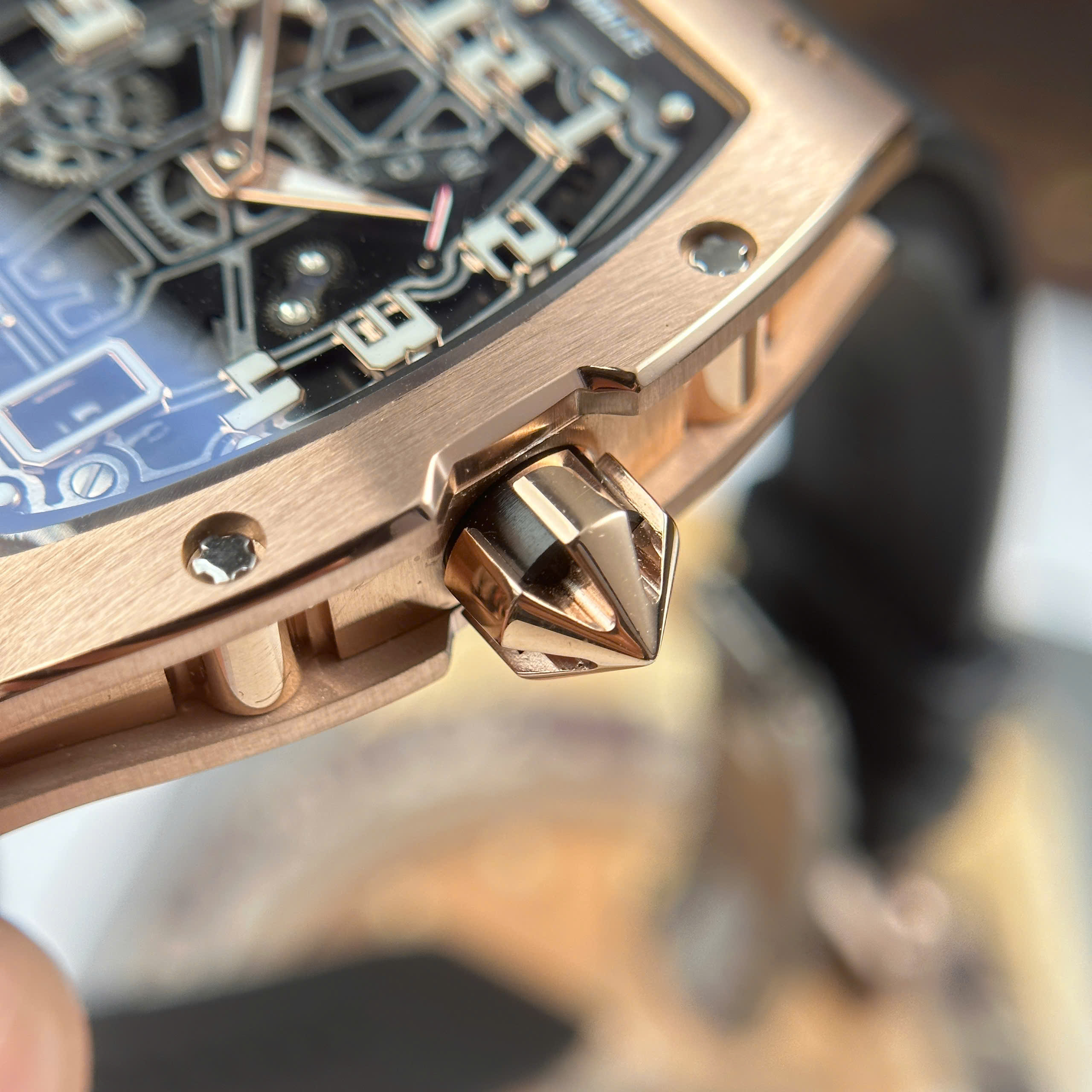 Đồng Hồ Richard Mille RM 67-01 Extra-FI Vỏ Mạ Vàng Hồng Replica 1:1 38.7mm x 47.5mm