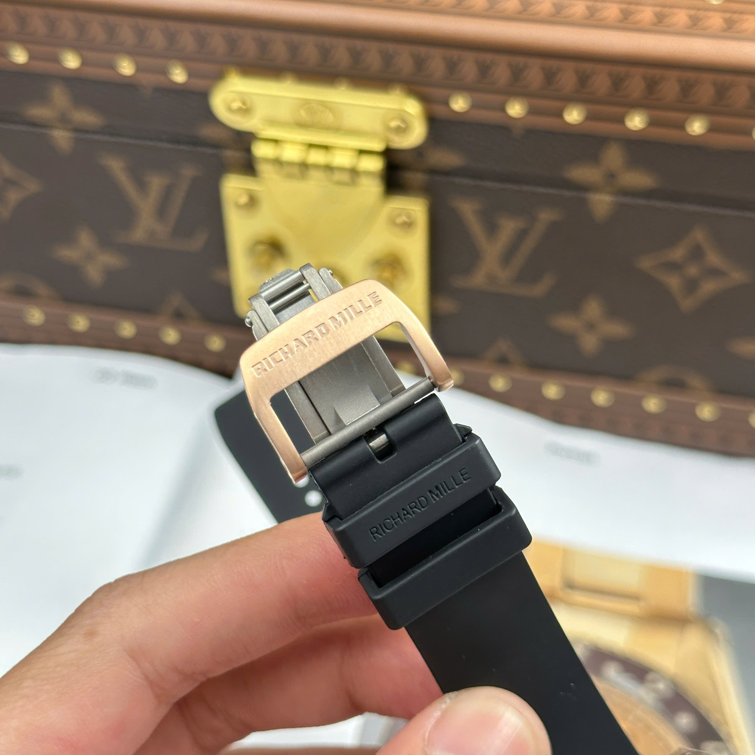Đồng Hồ Richard Mille RM 67-01 Extra-FI Vỏ Mạ Vàng Hồng Replica 1:1 38.7mm x 47.5mm