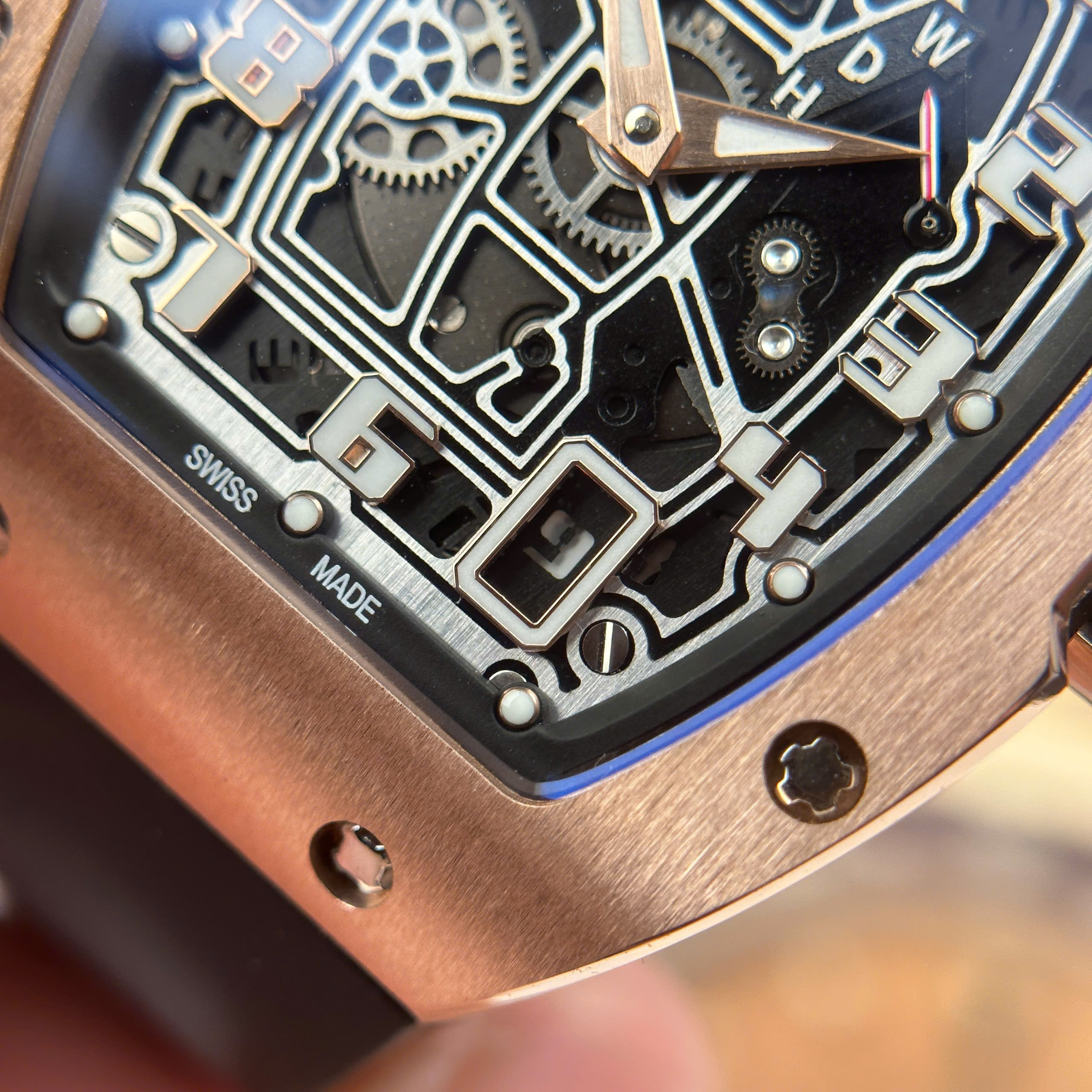 Đồng Hồ Richard Mille RM 67-01 Extra-FI Vỏ Mạ Vàng Hồng Replica 1:1 38.7mm x 47.5mm