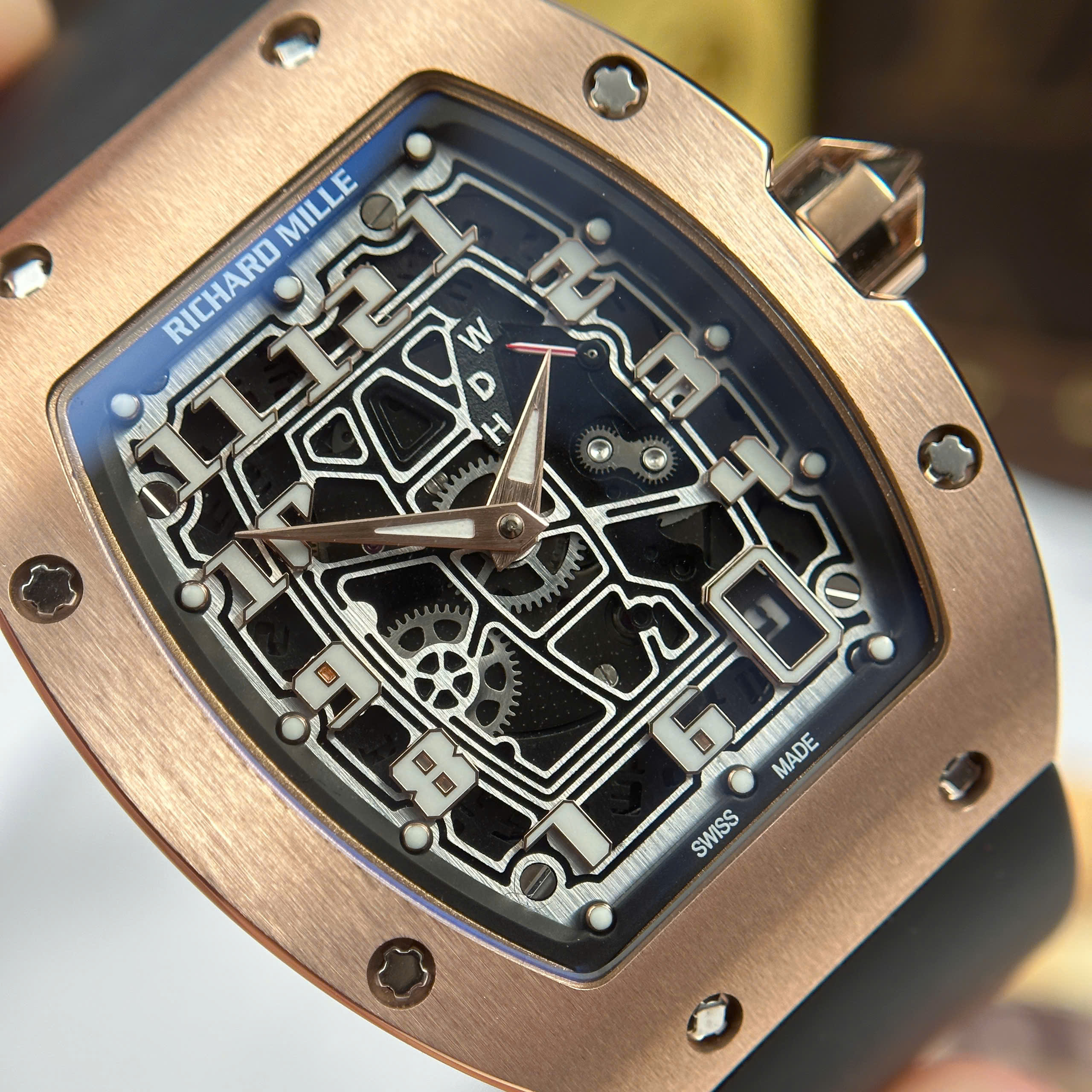 Đồng Hồ Richard Mille RM 67-01 Extra-FI Vỏ Mạ Vàng Hồng Replica 1:1 38.7mm x 47.5mm