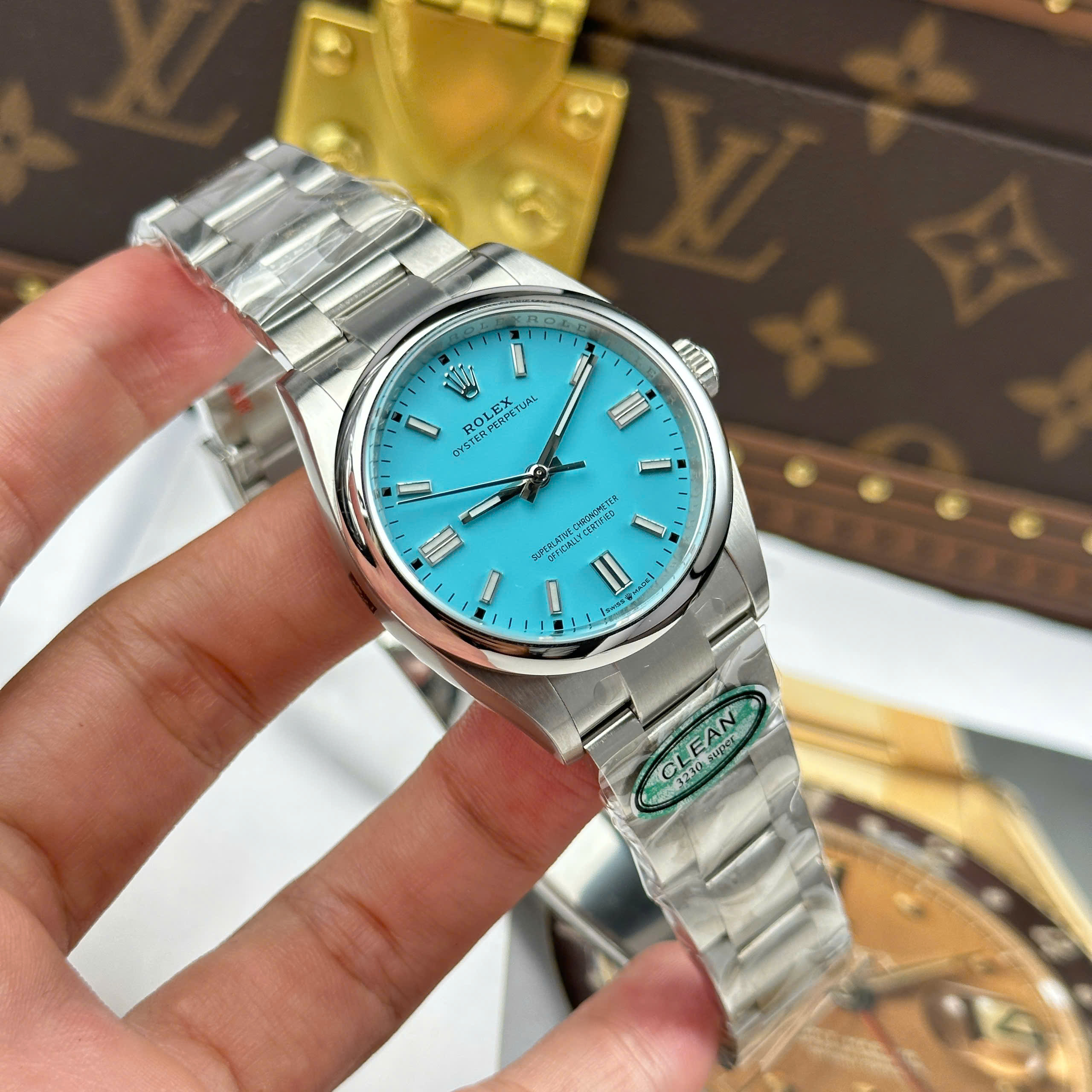 Đồng Hồ Rolex Oyster Perpetual 36mm 126000 Mặt Số Xanh Ngọc Lam Replica 1:1 Clean Factory