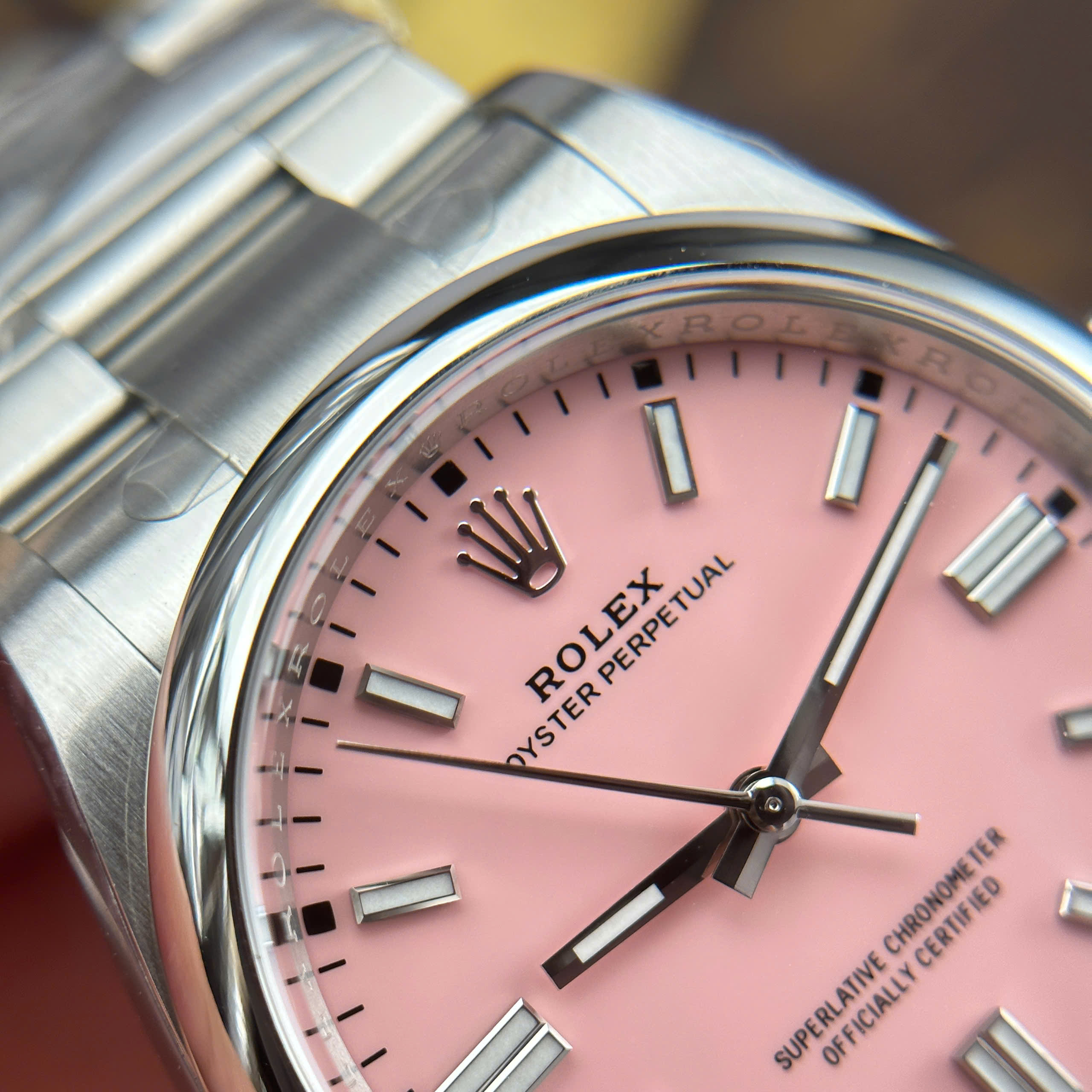 Đồng Hồ Rolex Oyster Perpetual 36mm 126000 Mặt Số Hồng Candy Replica 1:1 Clean Factory
