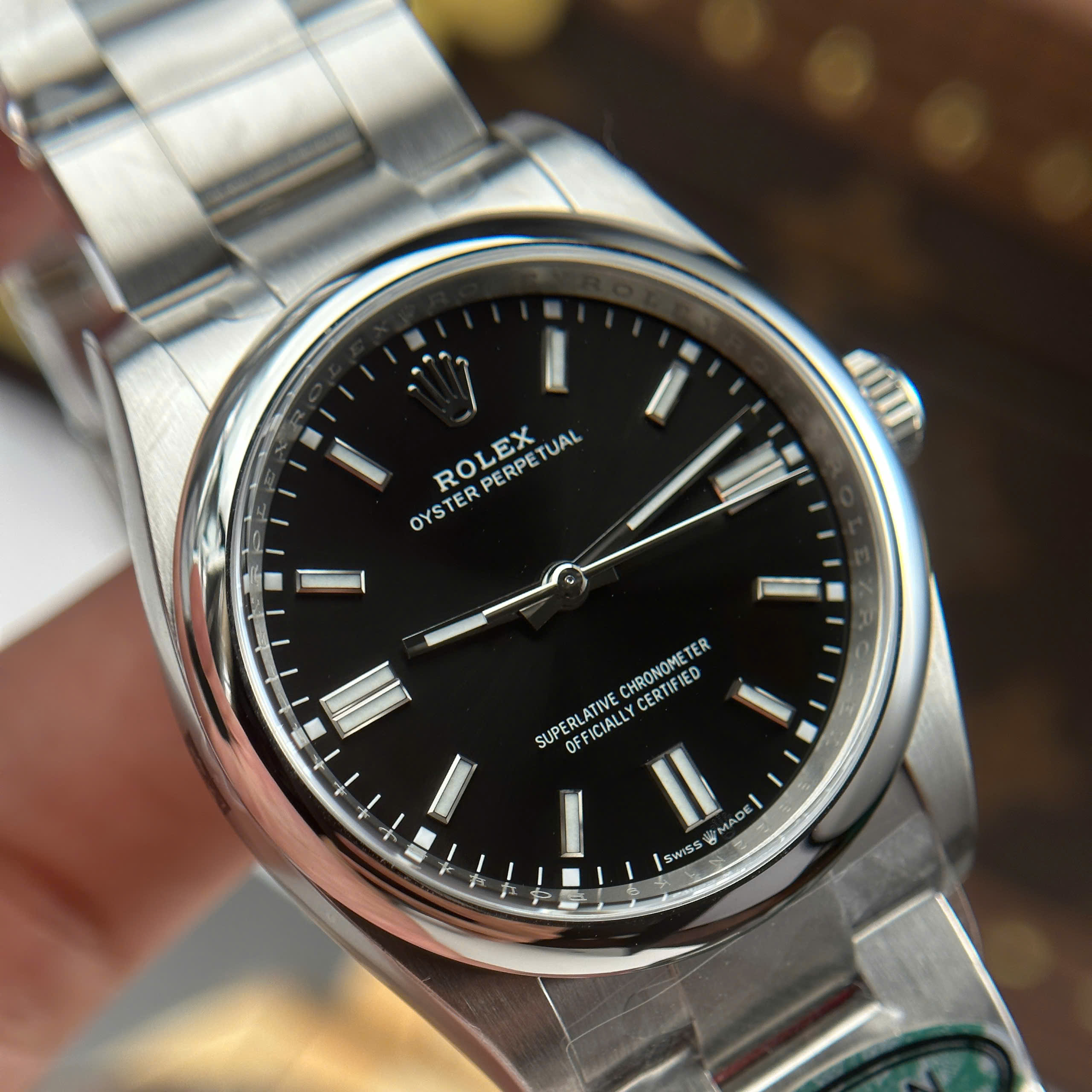 Đồng Hồ Rolex Oyster Perpetual 36mm 126000 Mặt Số Đen Replica 1:1 Clean Factory
