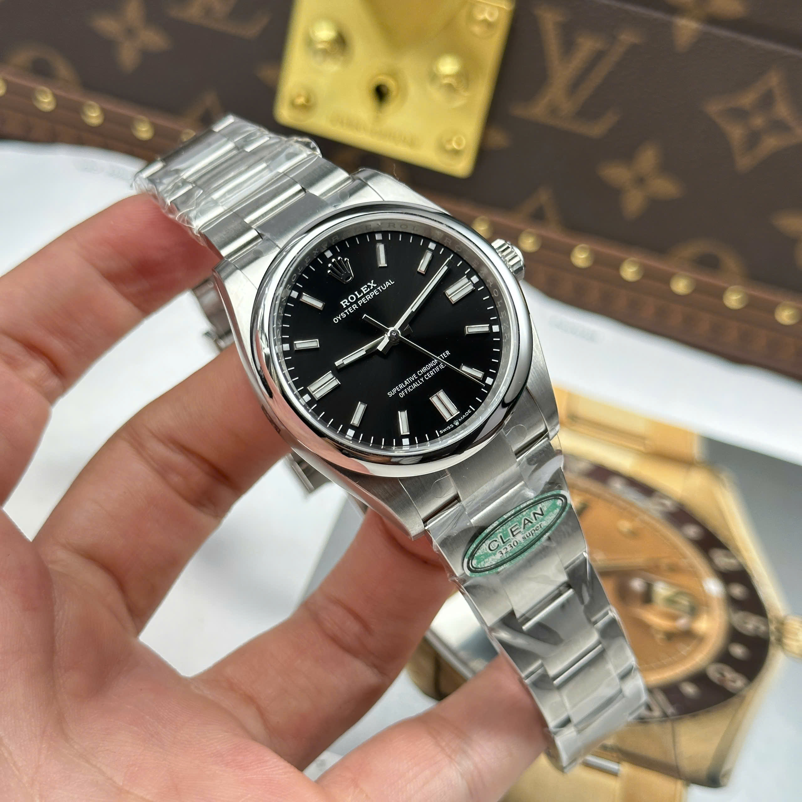 Đồng Hồ Rolex Oyster Perpetual 36mm 126000 Mặt Số Đen Replica 1:1 Clean Factory