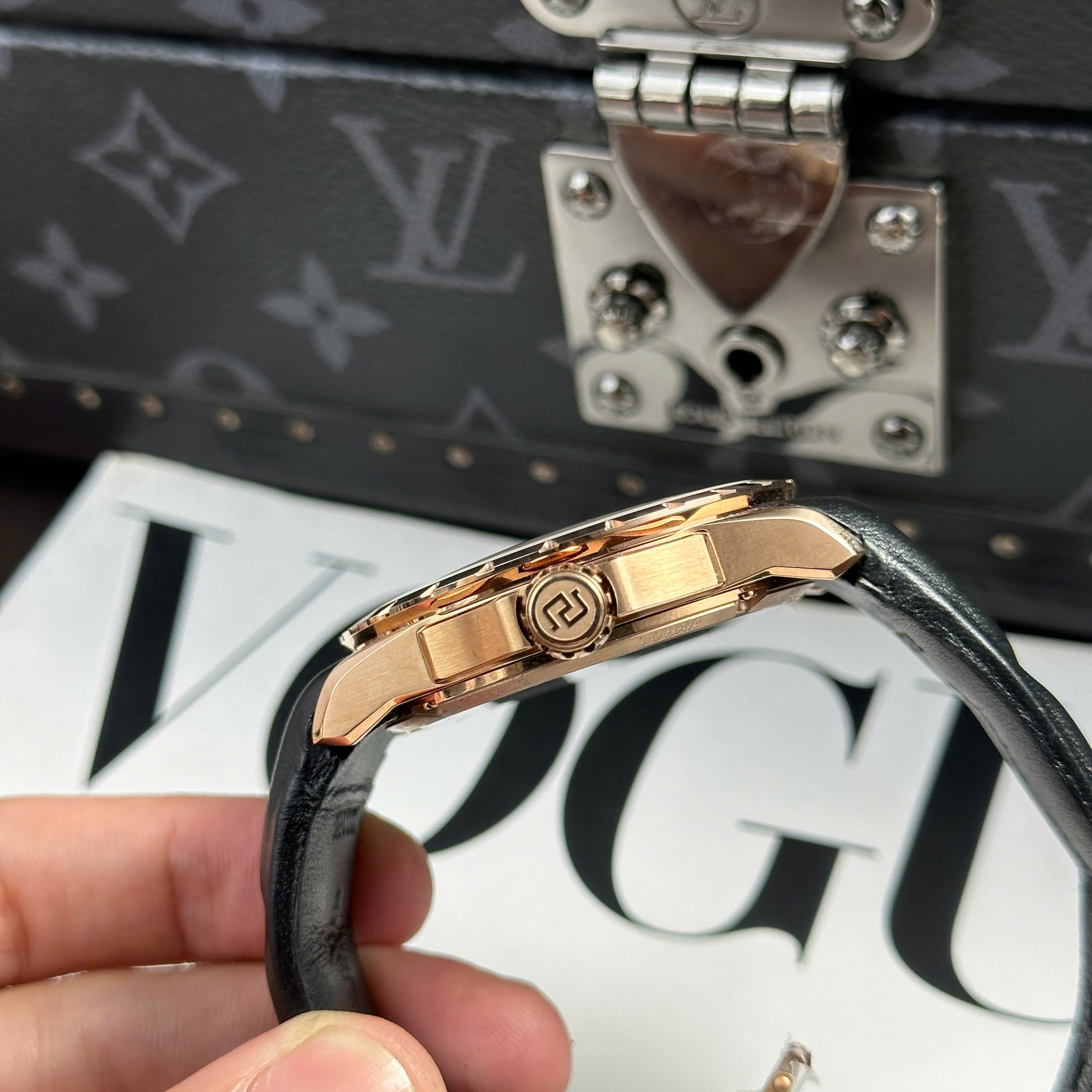 Đồng Hồ Roger Dubuis Excalibur Monotourbillon Vàng Hồng Dây Da 42mm BBR Factory
