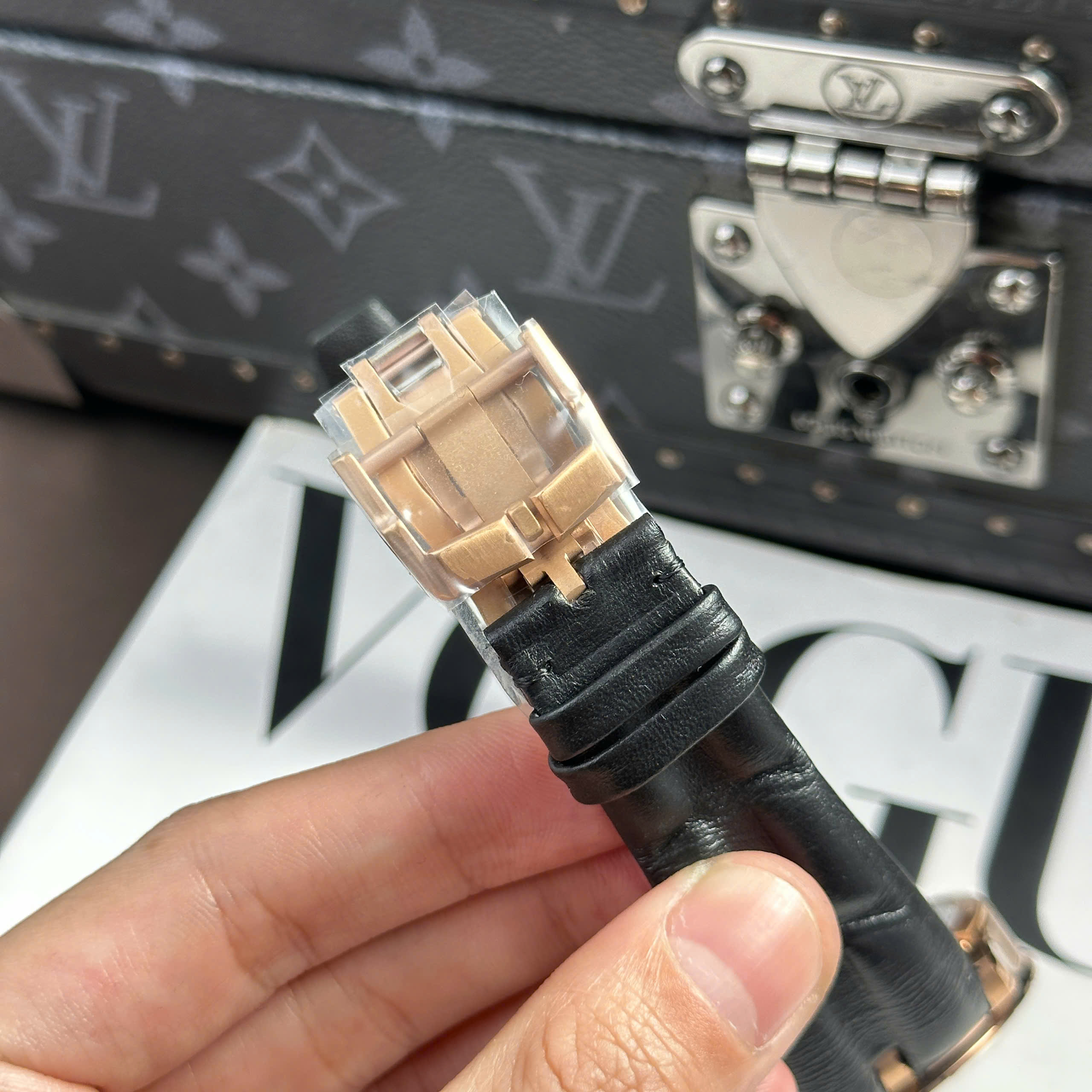 Đồng Hồ Roger Dubuis Excalibur Monotourbillon Vàng Hồng Dây Da 42mm BBR Factory