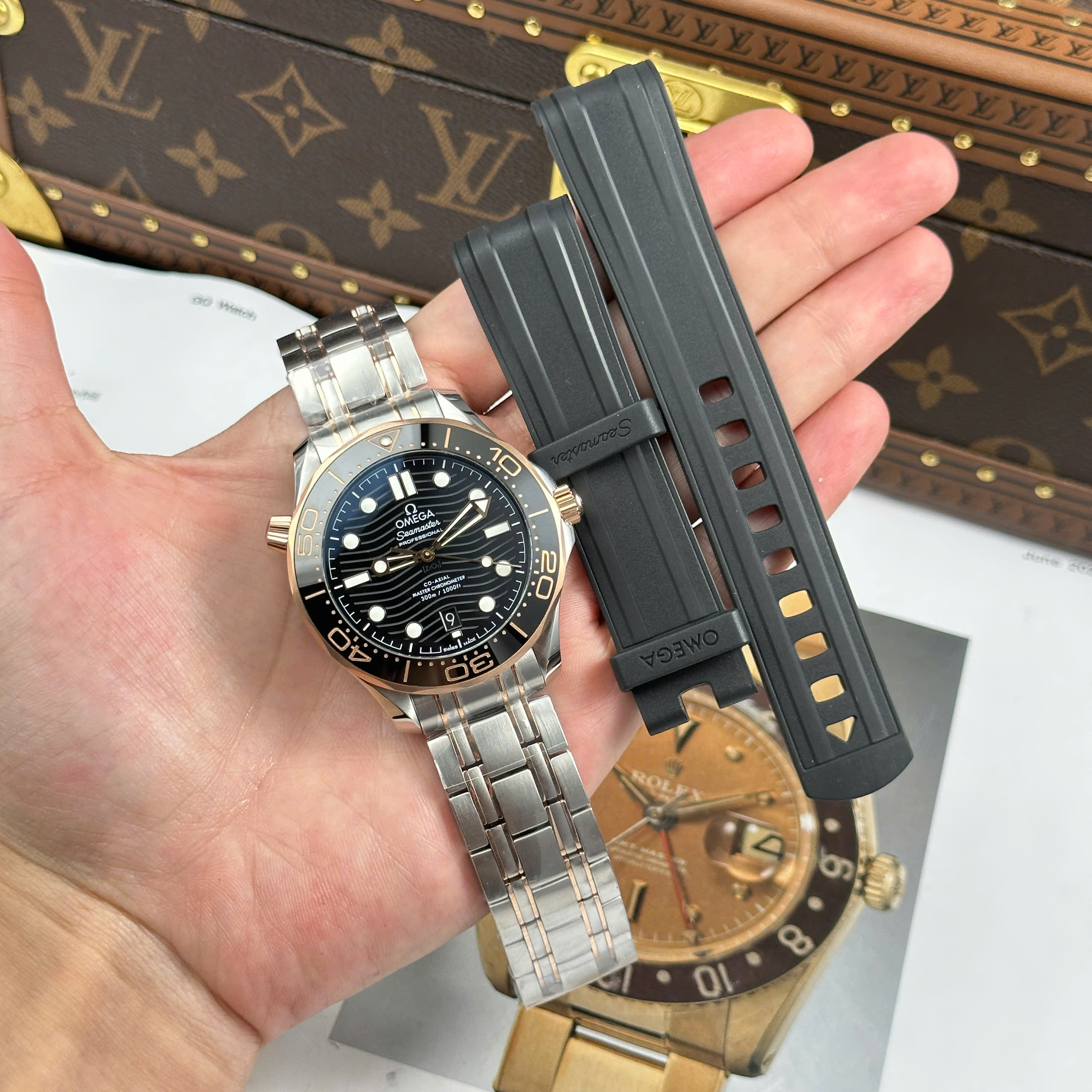Đồng Hồ Omega Seamaster Diver 300 Mặt Số Đen 42mm Replica 1:1 VS Factory