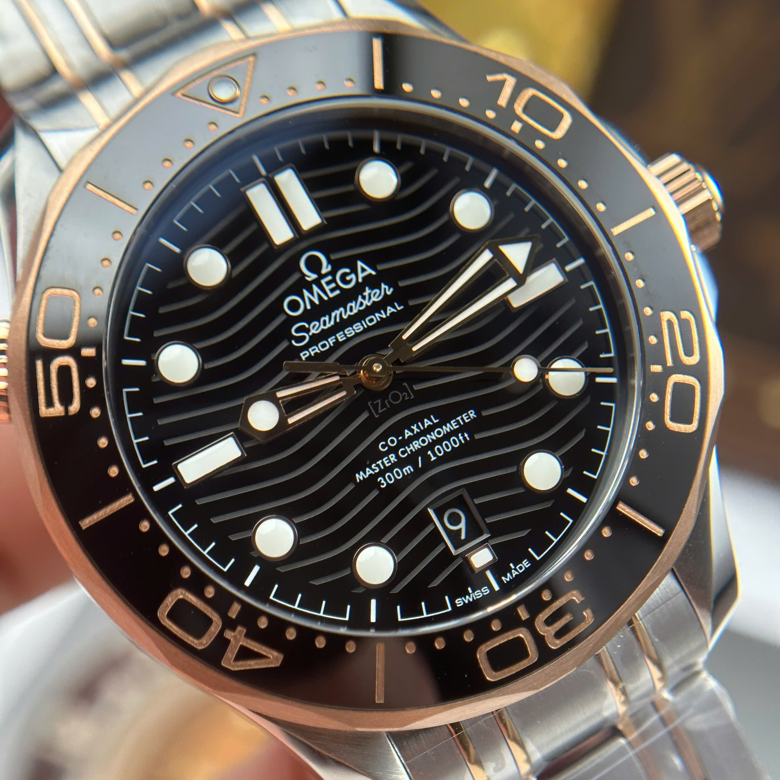Đồng Hồ Omega Seamaster Diver 300 Mặt Số Đen 42mm Replica 1:1 VS Factory