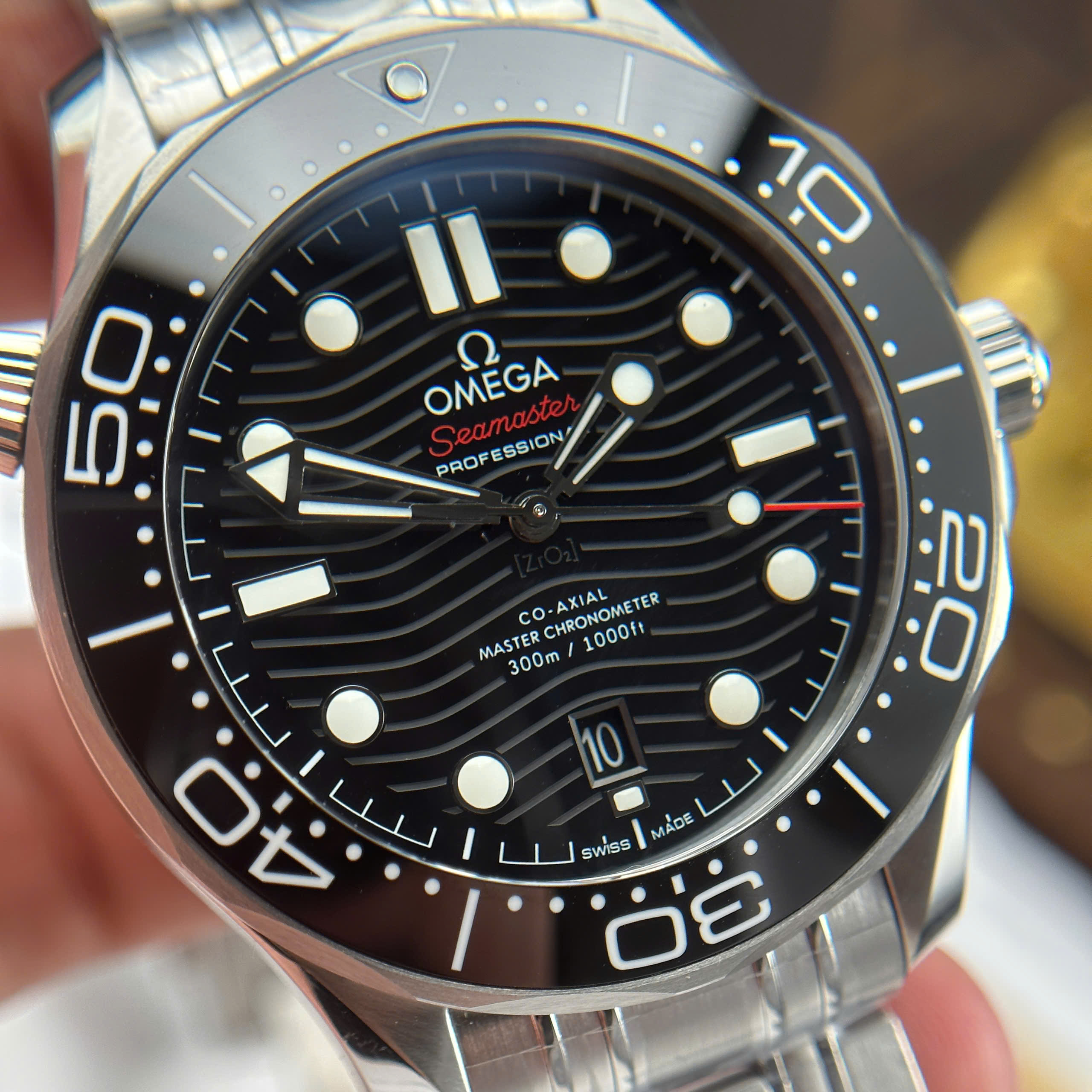 Đồng Hồ Omega Seamaster Diver 300 Mặt Số Đen 42mm Replica 1:1 VS Factory