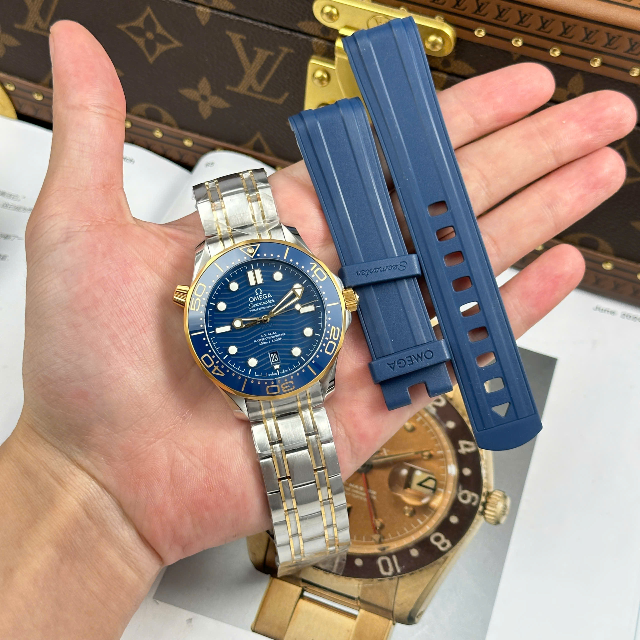 Đồng Hồ Omega Seamaster Diver 300 Mặt Xanh Blue 42mm Replica 1:1 VS Factory