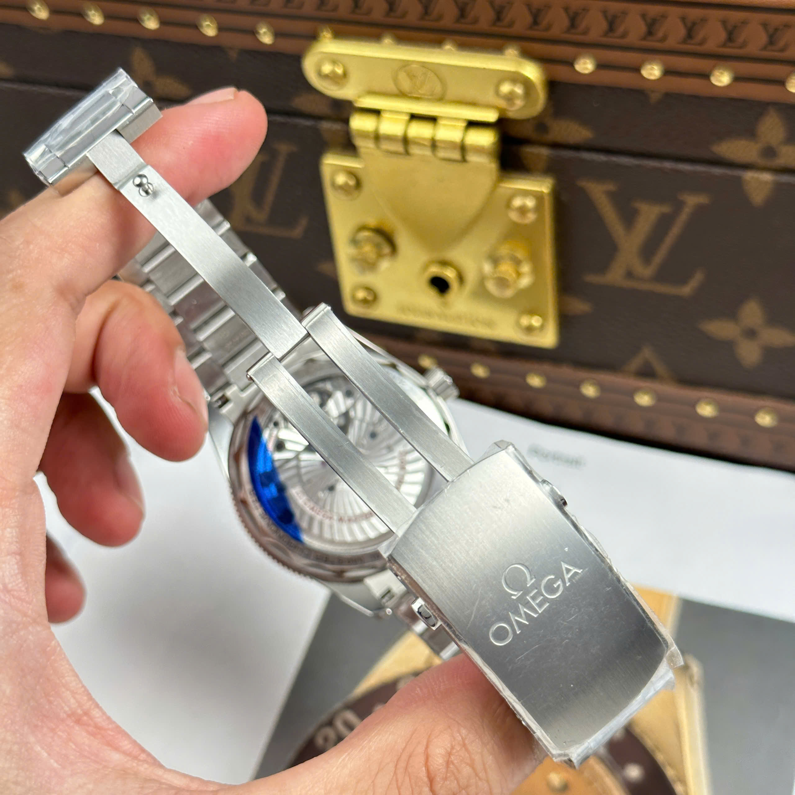 Đồng Hồ Omega Seamaster 300 Heritage Mặt Đen Dây Thép Replica 1:1 41mm VS Factory