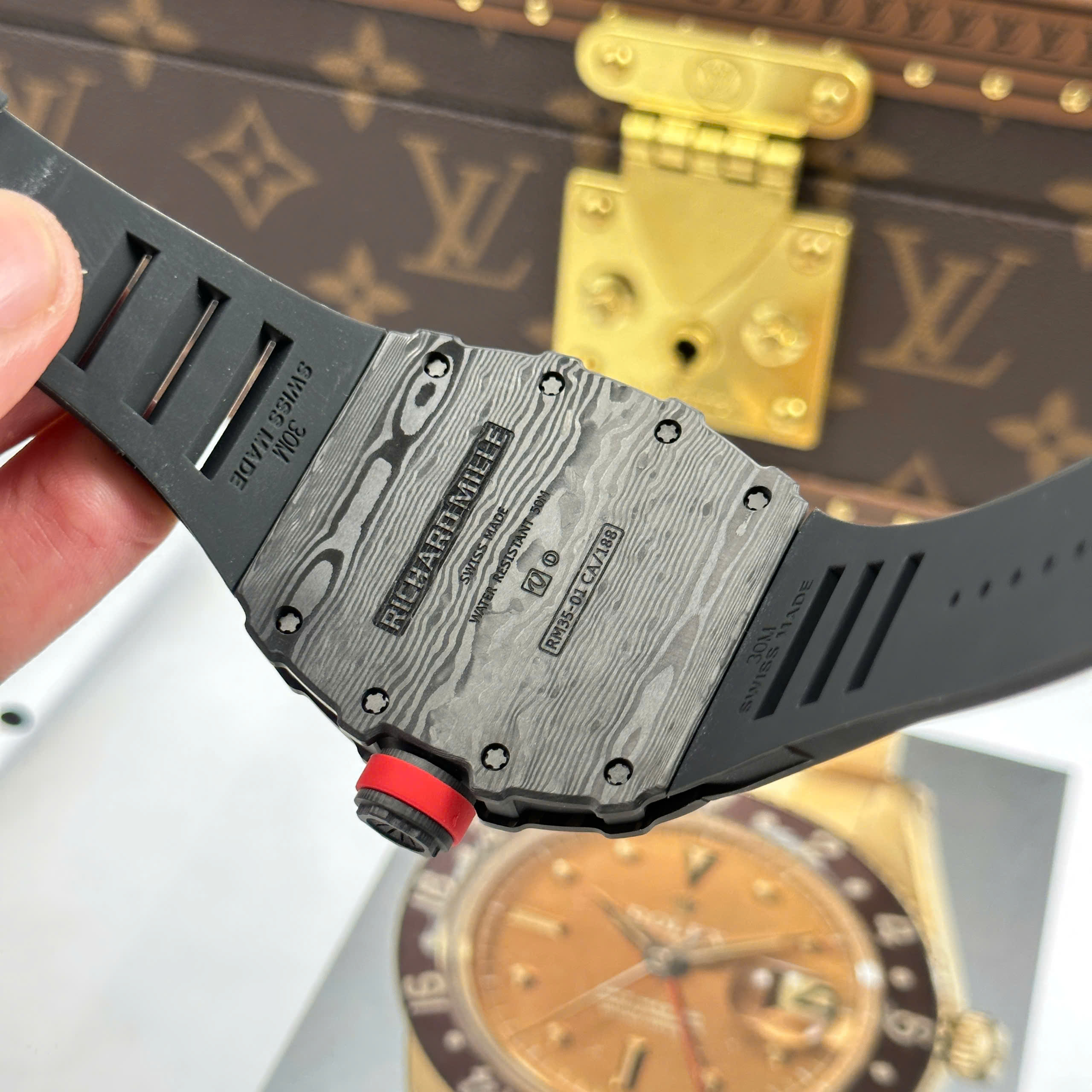 Đồng Hồ Richard Mille RM 35-01 Rafael Nadal Carbon Replica 1:1 BBR Factory