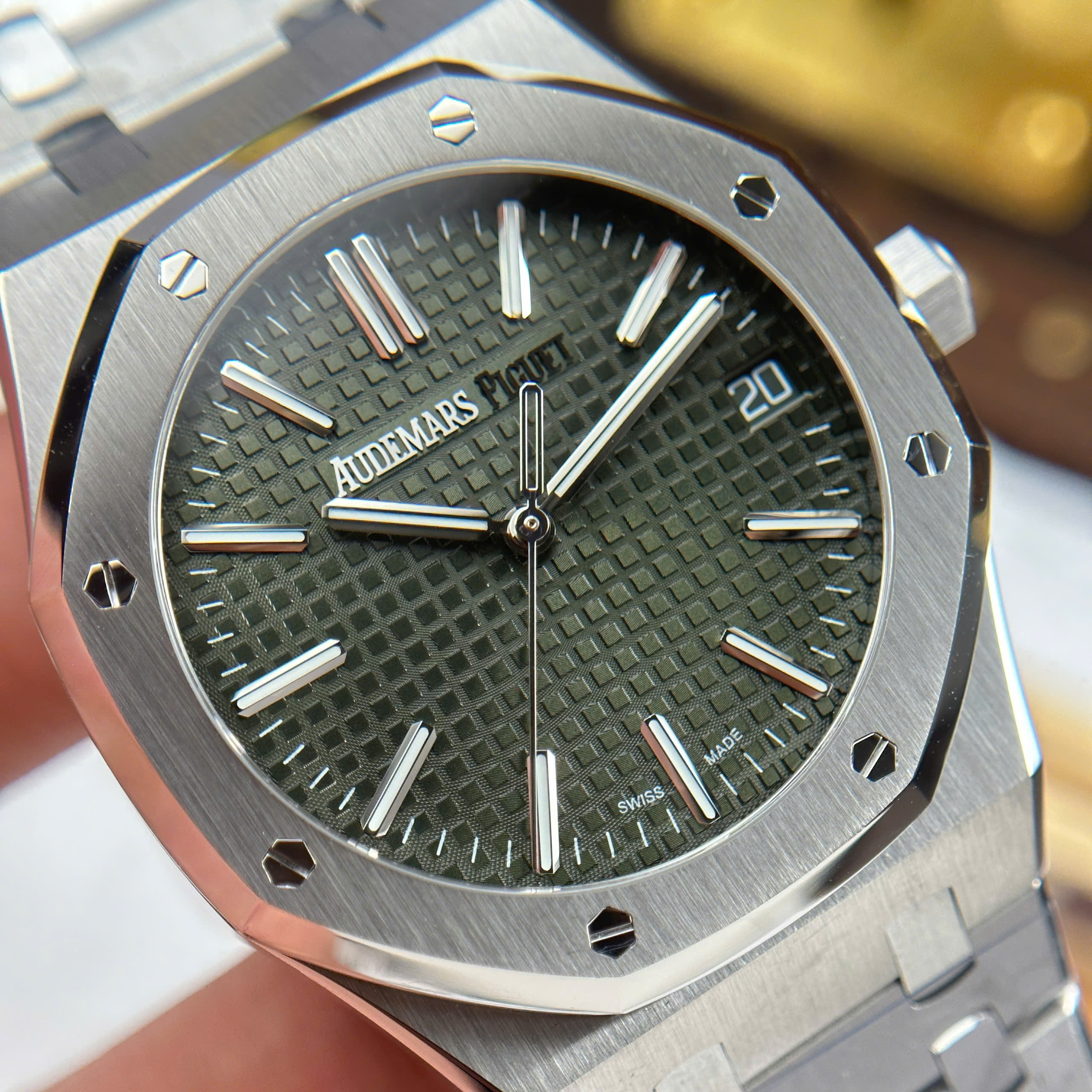 Đồng Hồ Audemars Piguet Royal Oak 41mm Mặt Số Xanh Lá 15510 Replica 1:1 APS Factory