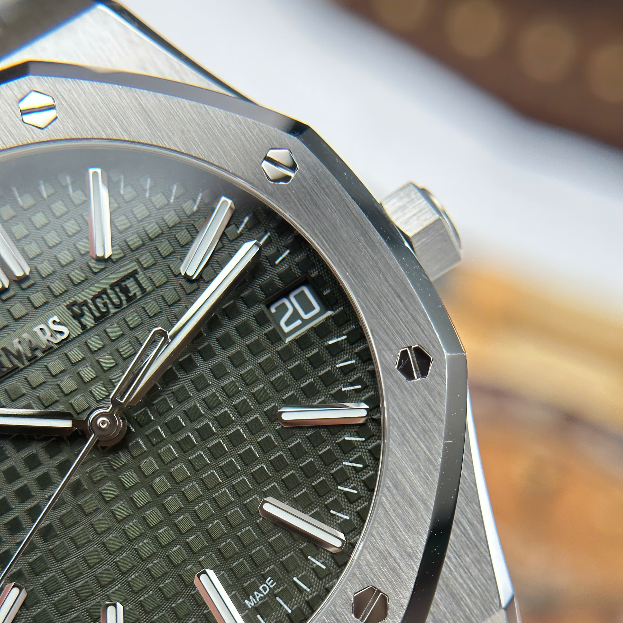 Đồng Hồ Audemars Piguet Royal Oak 41mm Mặt Số Xanh Lá 15510 Replica 1:1 APS Factory