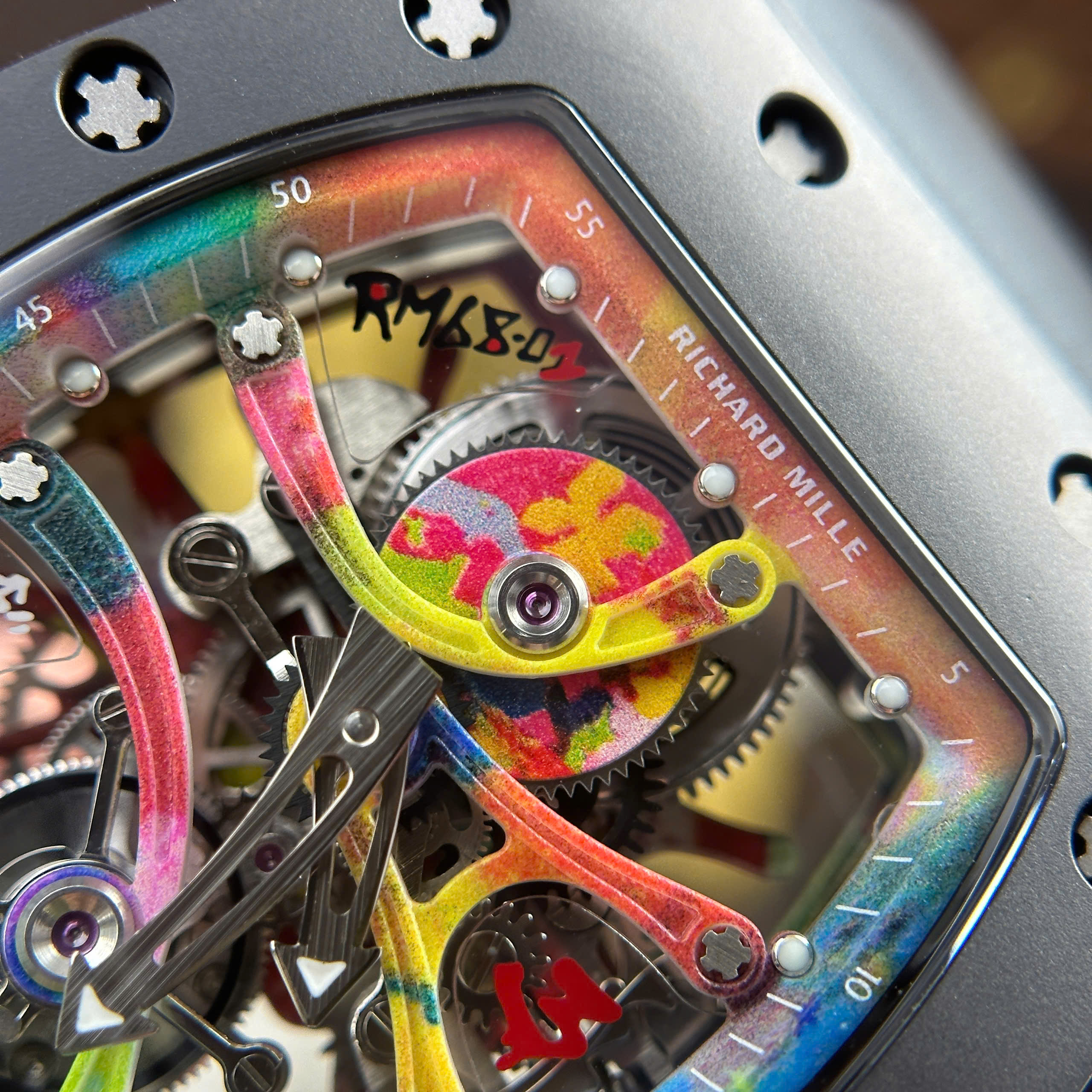 Đồng Hồ Richard Mille 68-01 Toubillon Cyril Kongo Replica 1:1