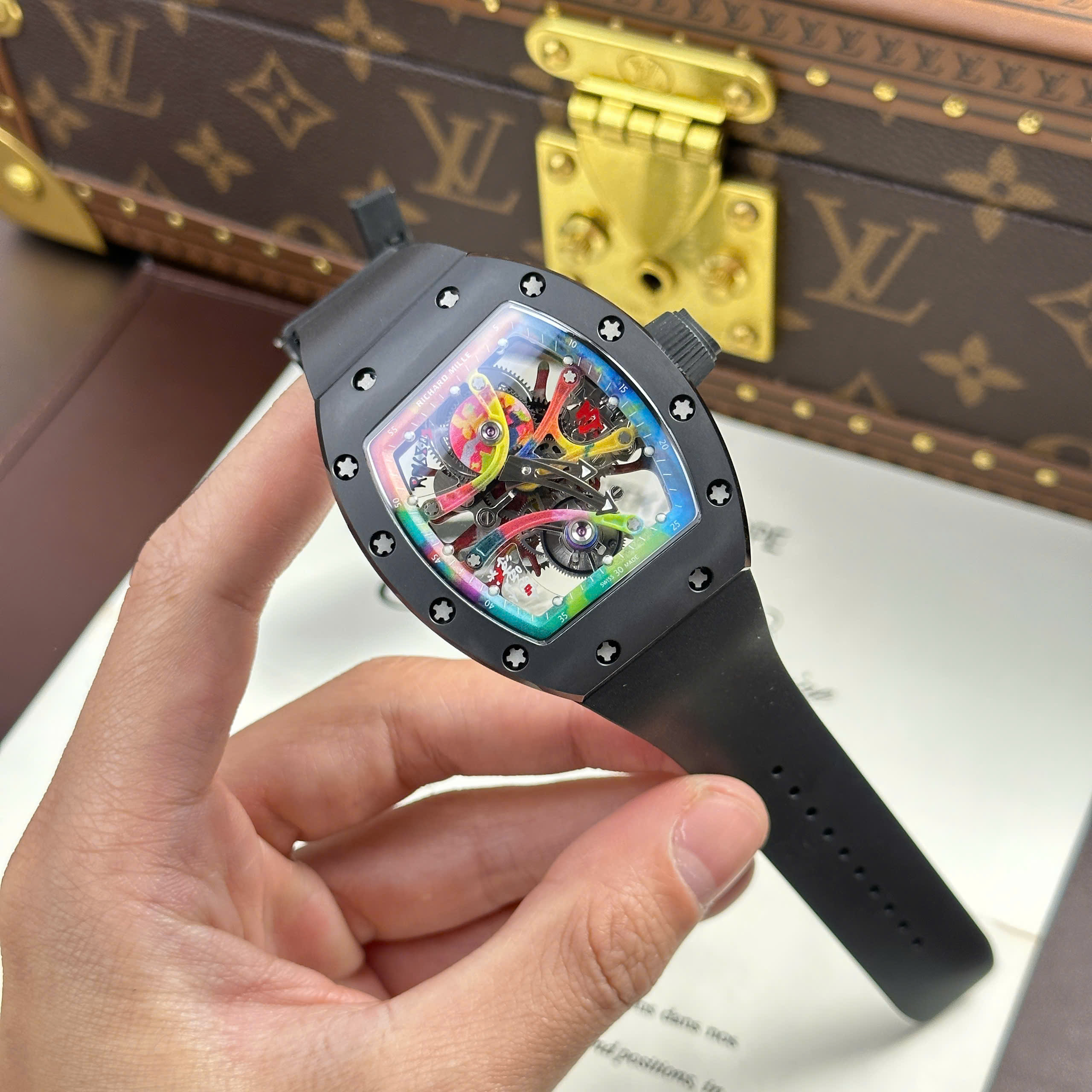 Đồng Hồ Richard Mille 68-01 Toubillon Cyril Kongo Replica 1:1
