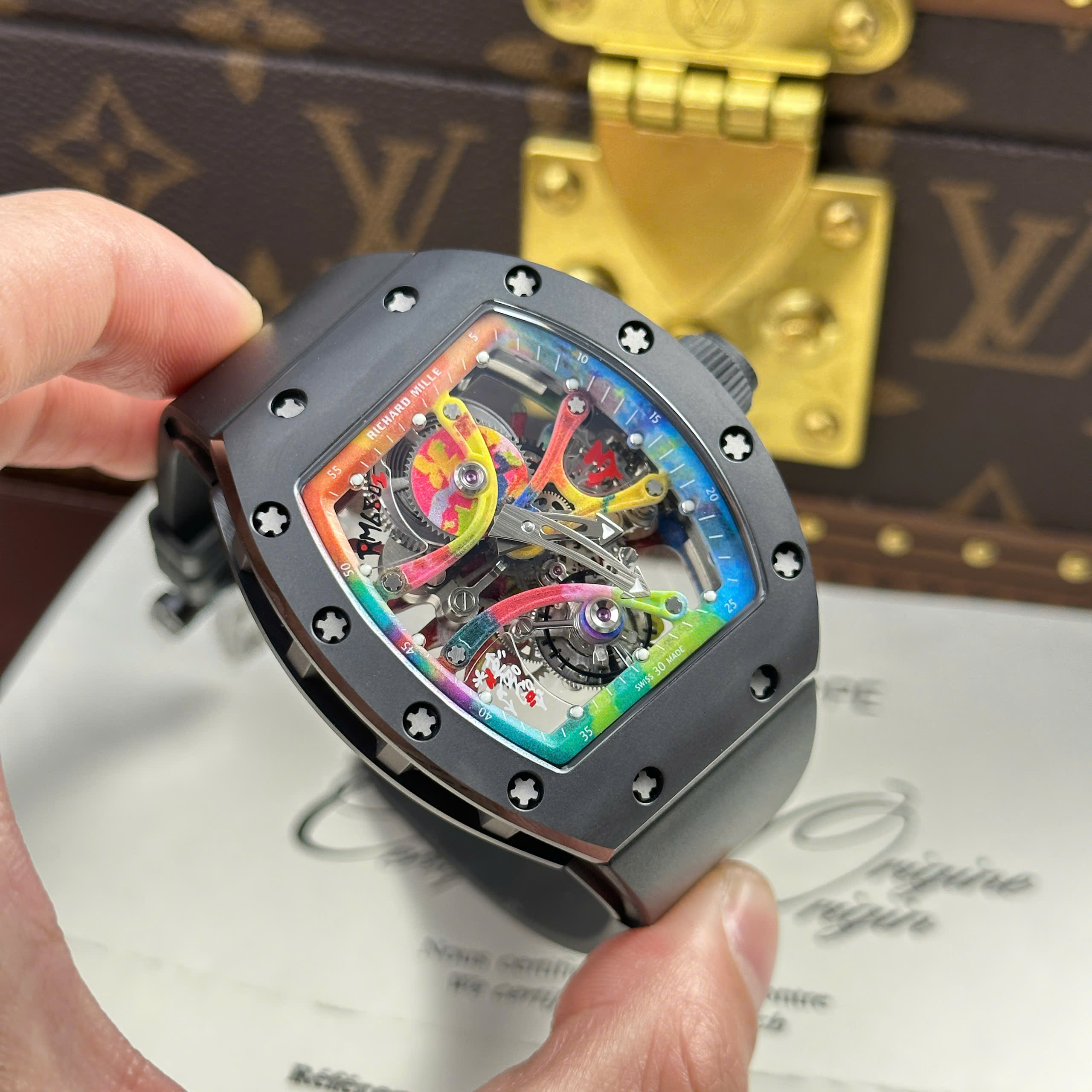 Đồng Hồ Richard Mille 68-01 Toubillon Cyril Kongo Replica 1:1