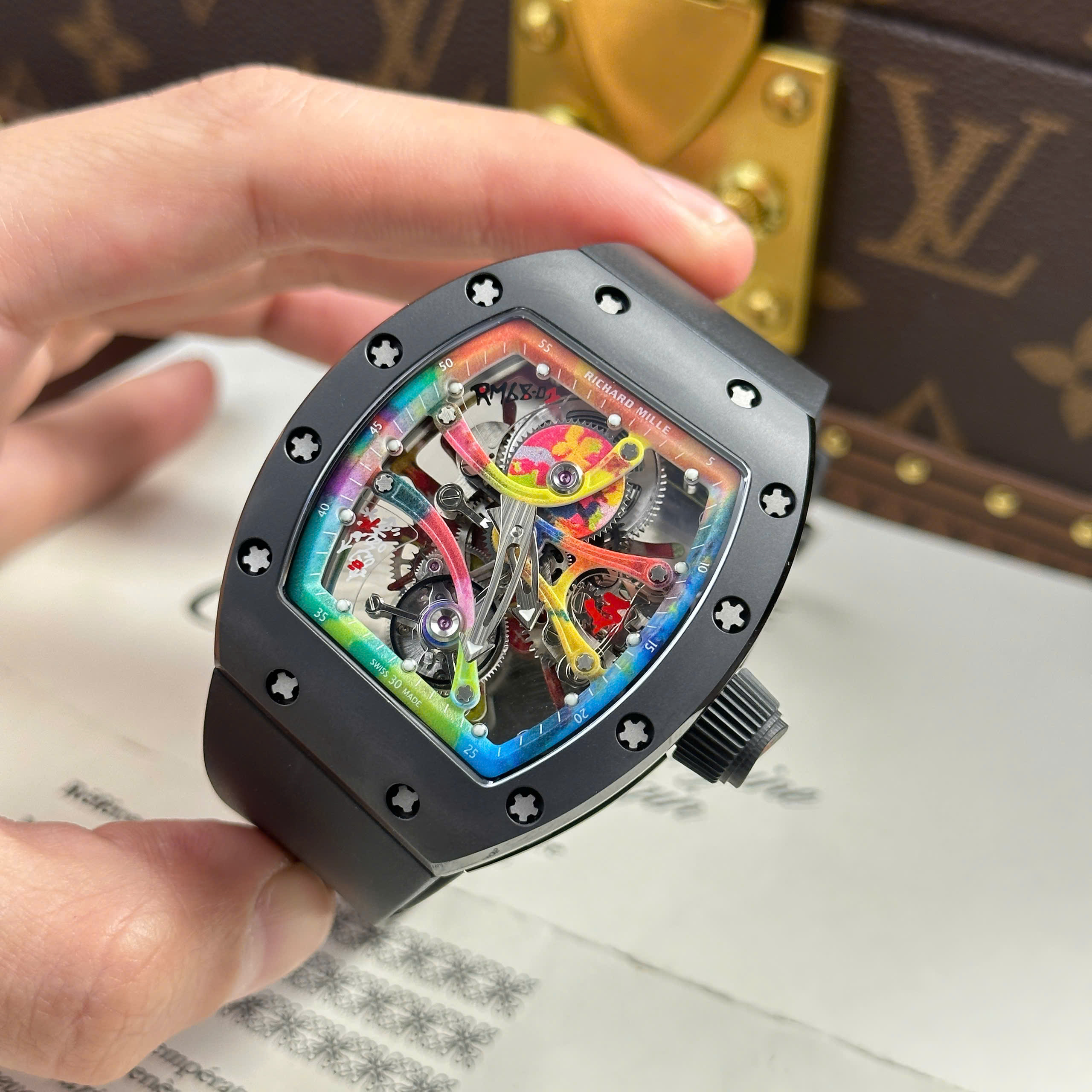 Đồng Hồ Richard Mille 68-01 Toubillon Cyril Kongo Replica 1:1