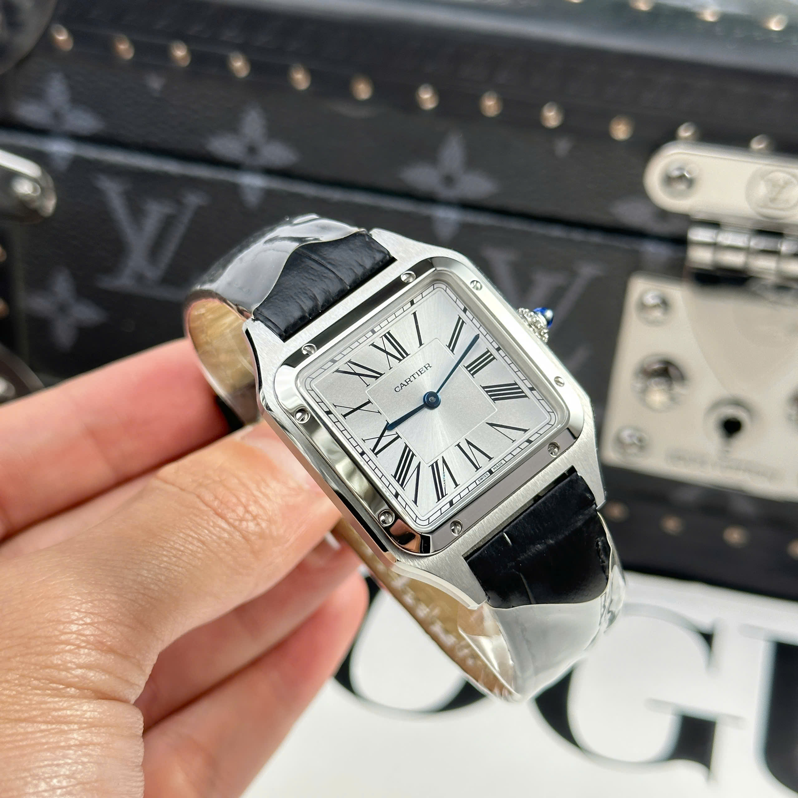 Đồng Hồ Cartier Santos Dumont 43.5mm automatic Replica 1:1 AF Factory
