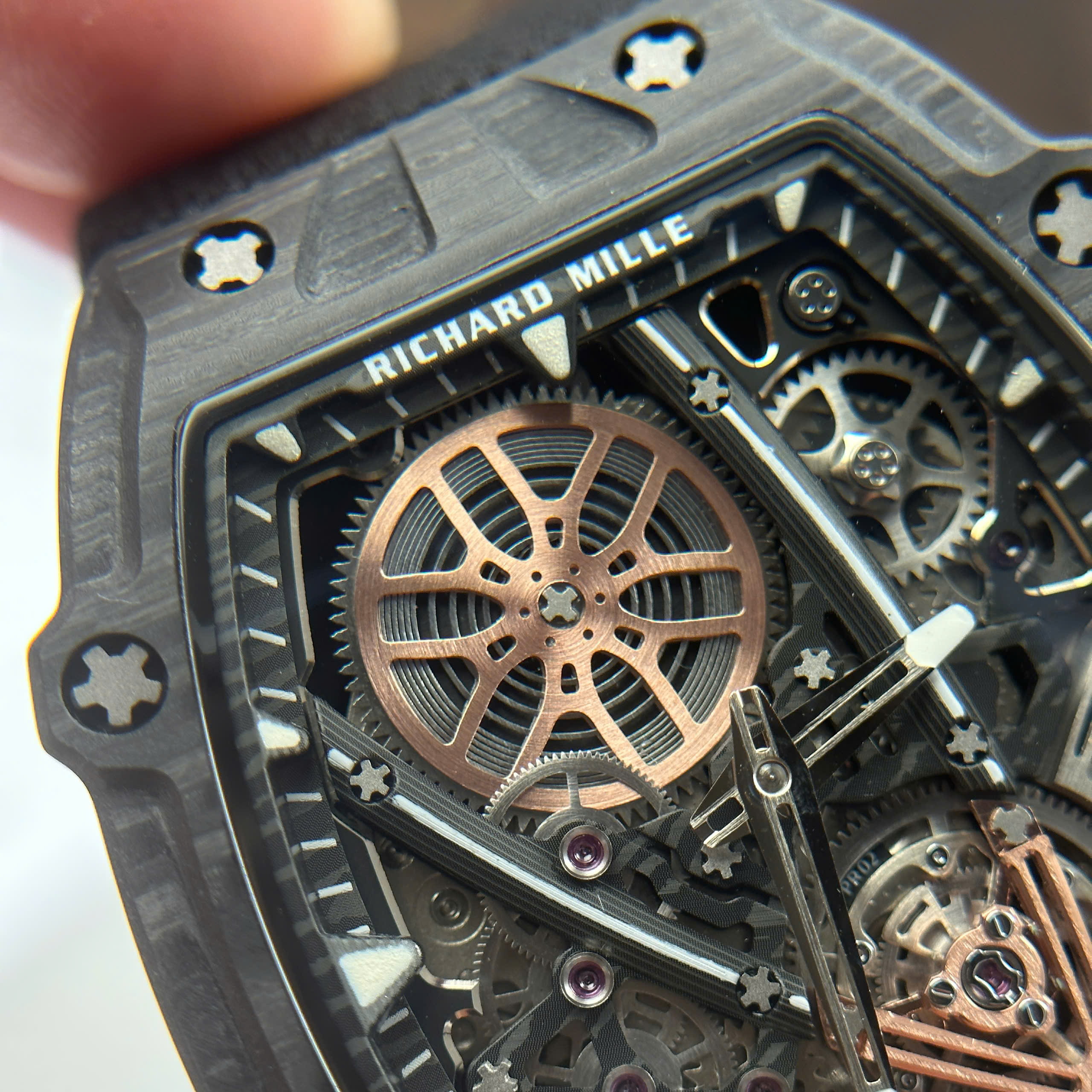 Đồng Hồ Richard Mille RM27-05 Rafael Nadal Flying Replica 1:1 Vỏ Carbon Cao Cấp