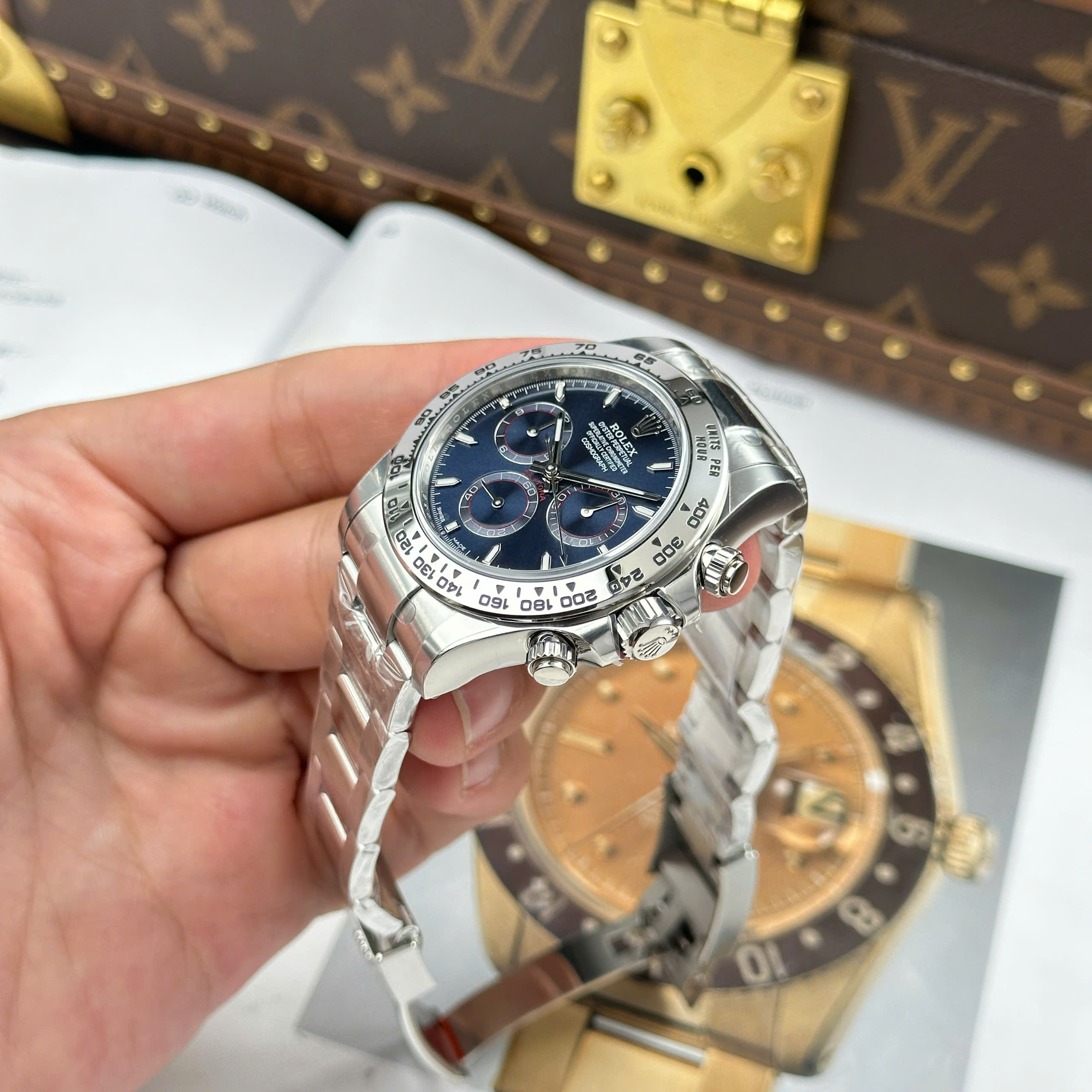 Đồng Hồ Rolex Cosmograph Daytona 126509 Mặt Xanh Blue 40mm Replica 1:1 THB Factory