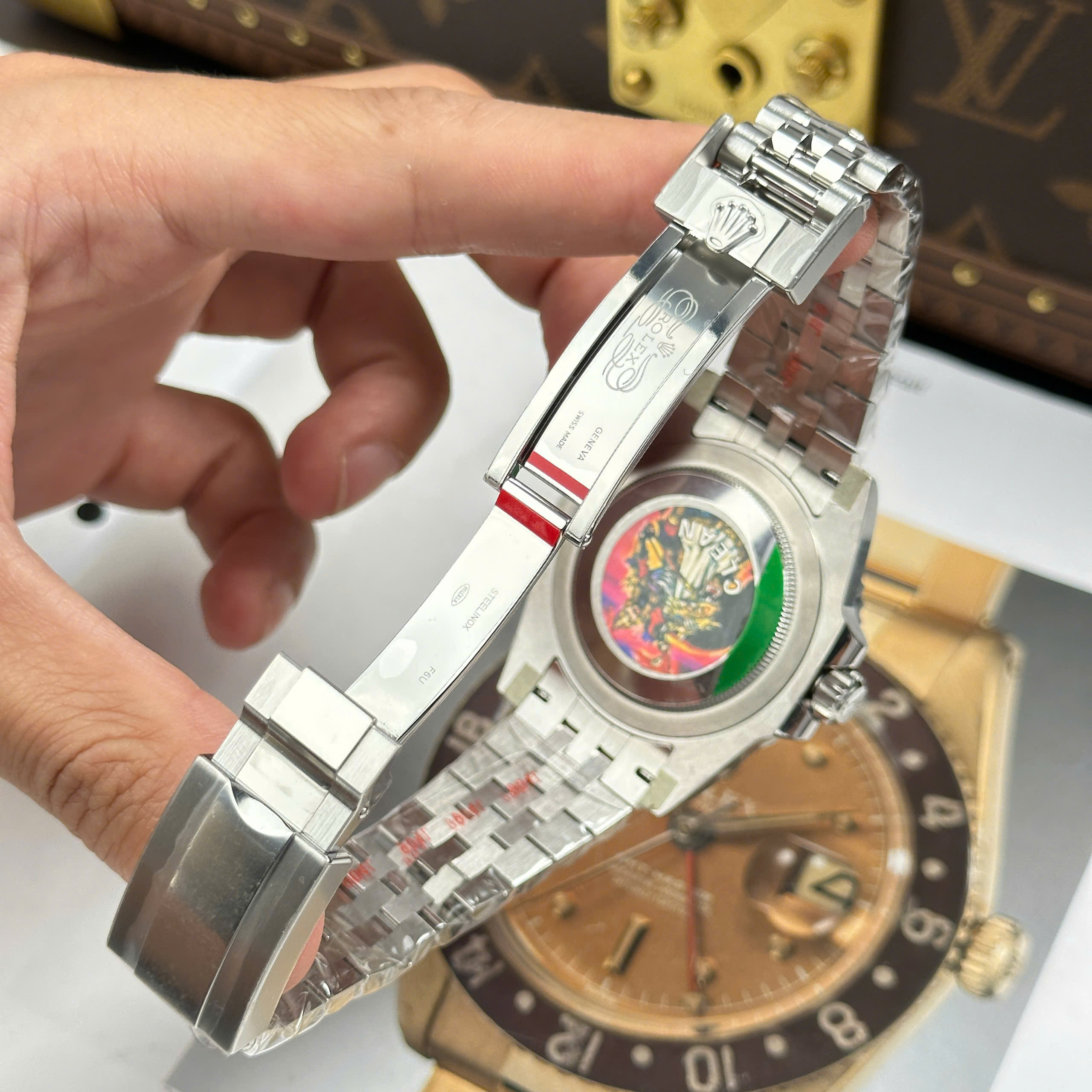 Đồng Hồ Rolex GMT-Master II 116710LN Mặt Đen Dây Jubilee Replica 1:1 Clean Factory 40mm