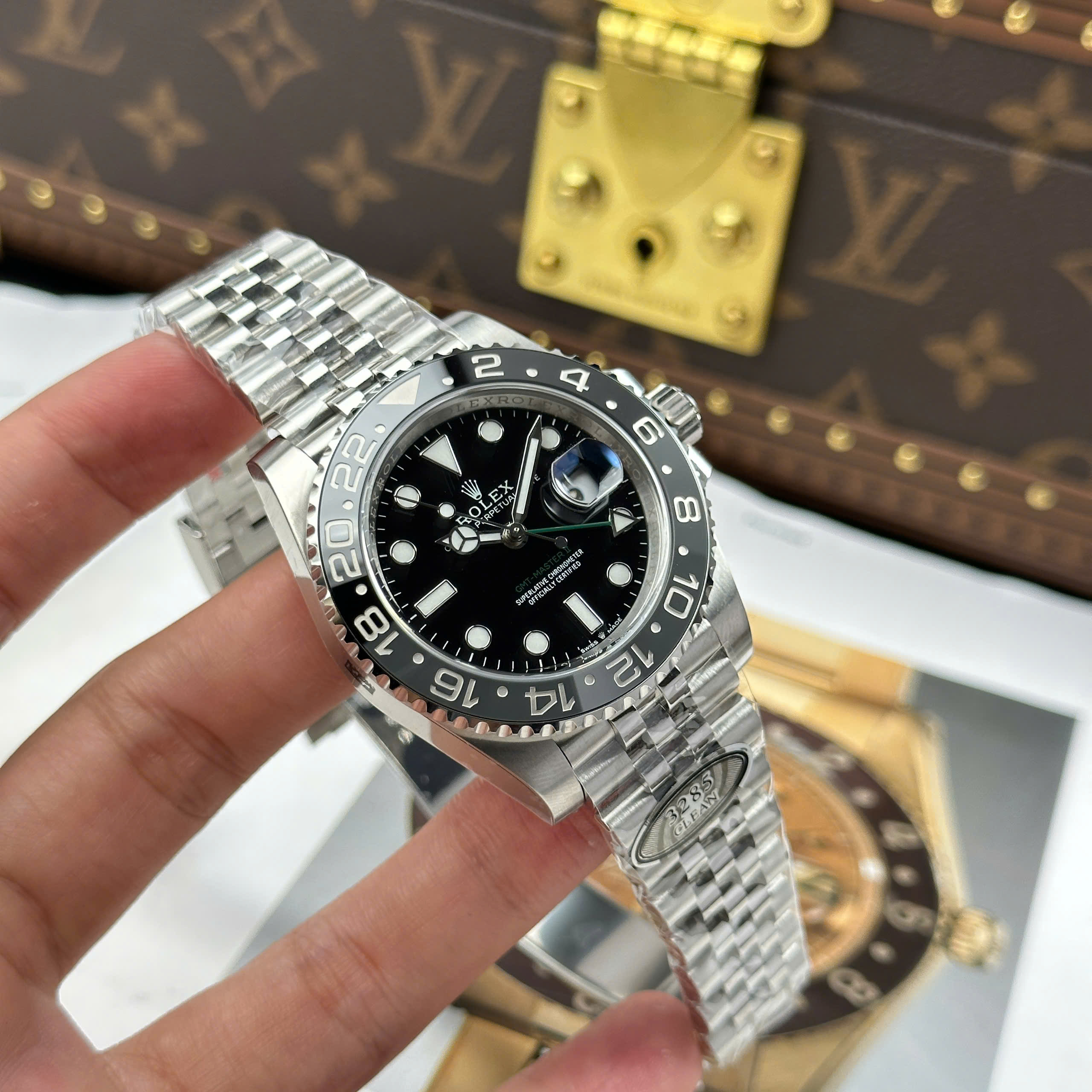Đồng Hồ Rolex GMT-Master II 116710LN Mặt Đen Dây Jubilee Replica 1:1 Clean Factory 40mm