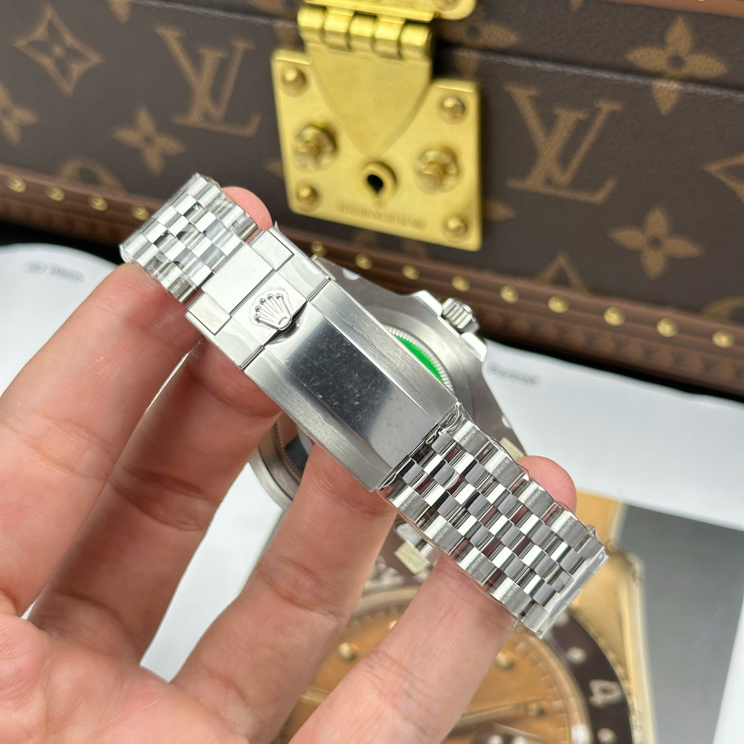 Đồng Hồ Rolex GMT-Master II 116710LN Mặt Đen Dây Jubilee Replica 1:1 Clean Factory 40mm